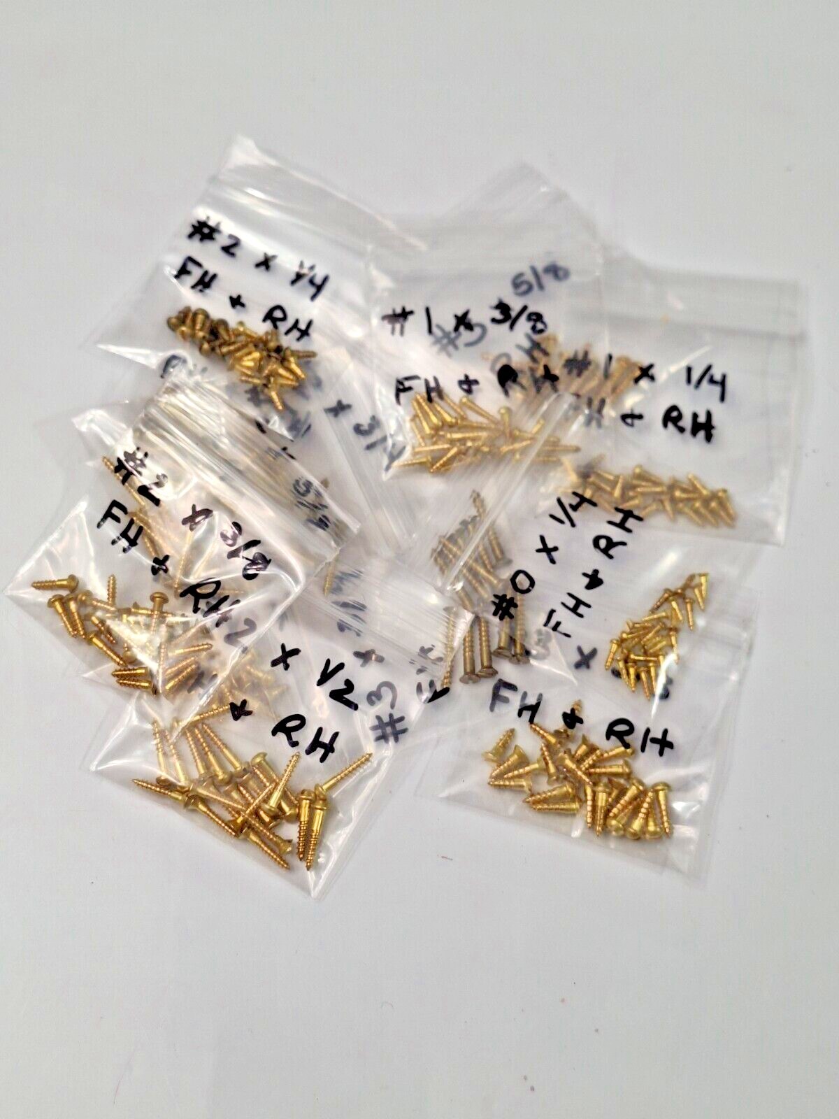 MINIATURE BRASS WOOD SCREW 3 DIFFERENT ASSORTMENTS