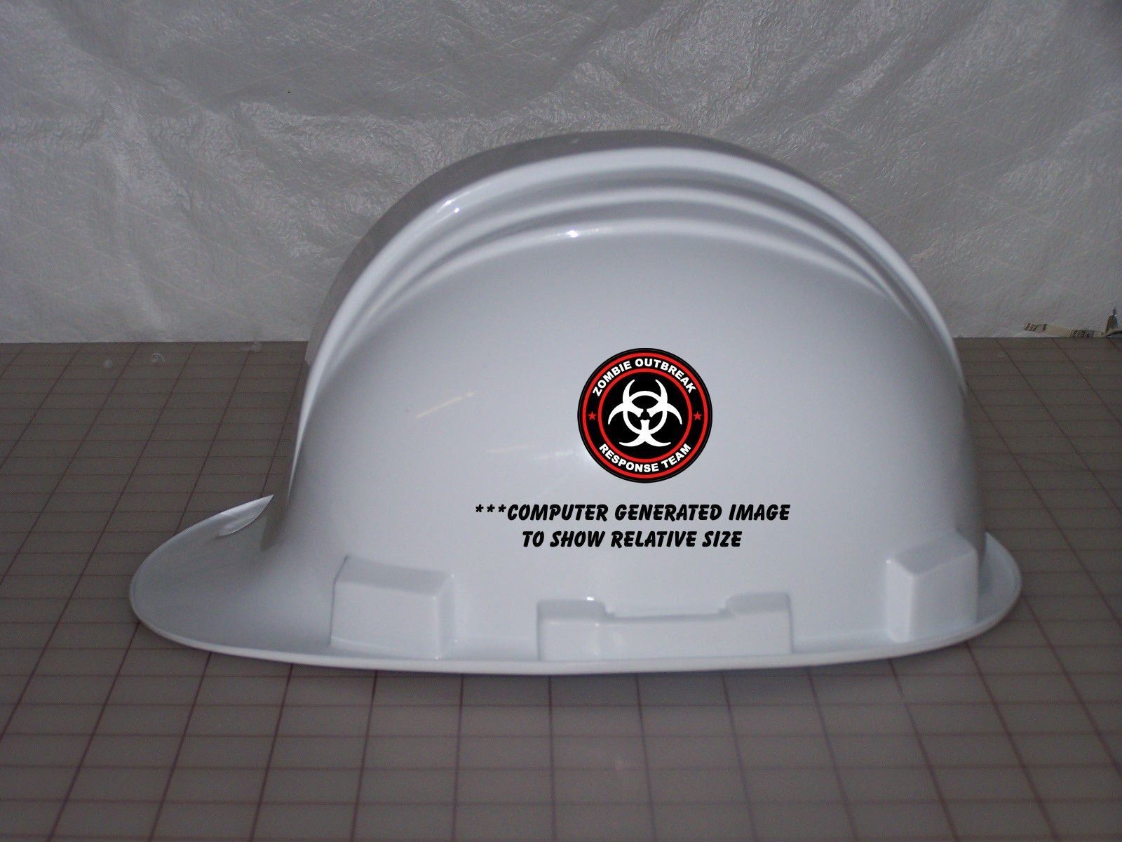 3 – Zombie Outbreak Response Team Tool Box Hard Hat Helmet Sticker Red H126