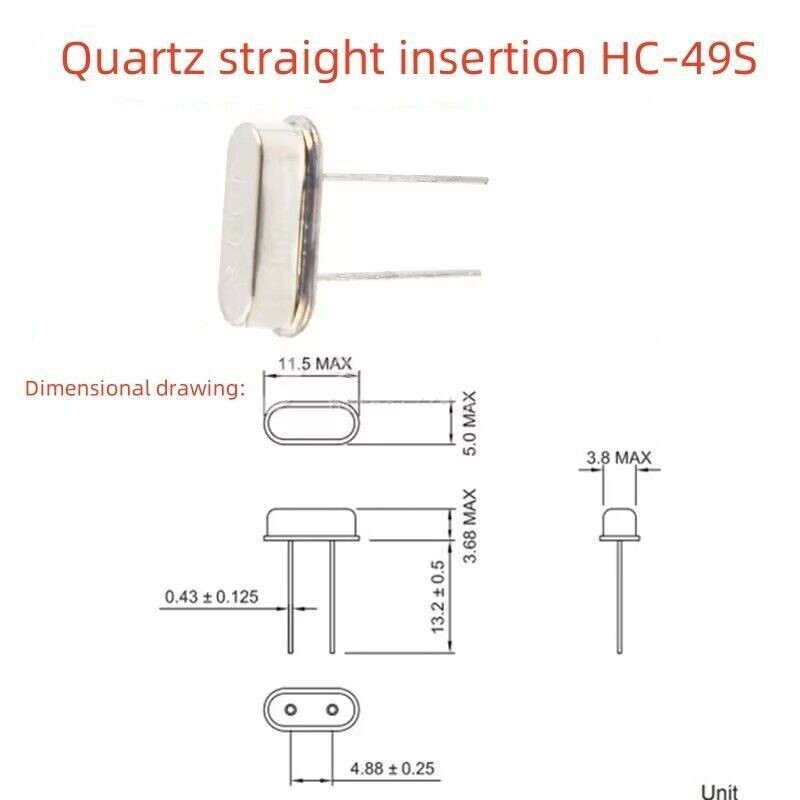 20PCS HC-49S 13M 13MHZ 13.000MHZ Passive Crystal Oscillator HC-49US NEW