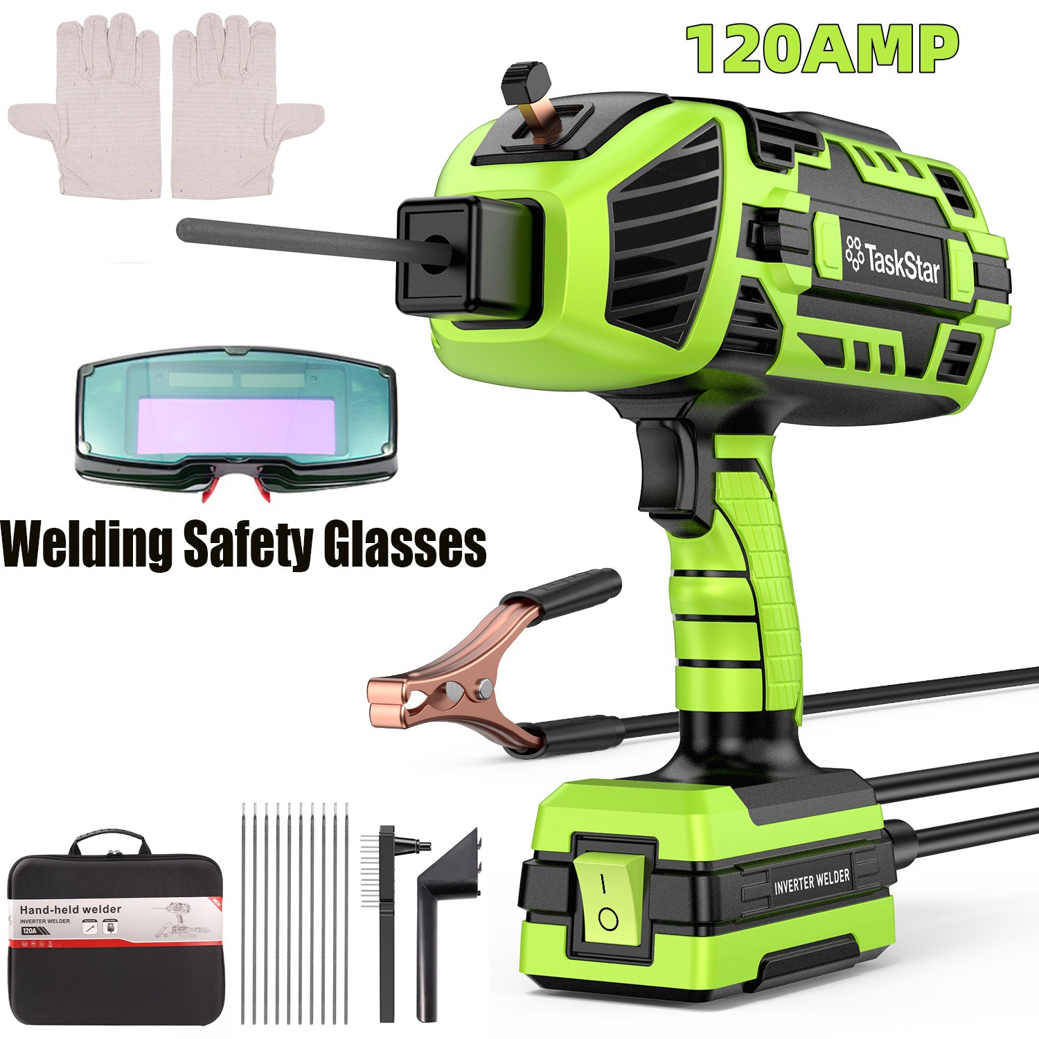 4600W Welding Machine 110V Handheld IGBT Inverter ARC Welder Gun Stick Welder
