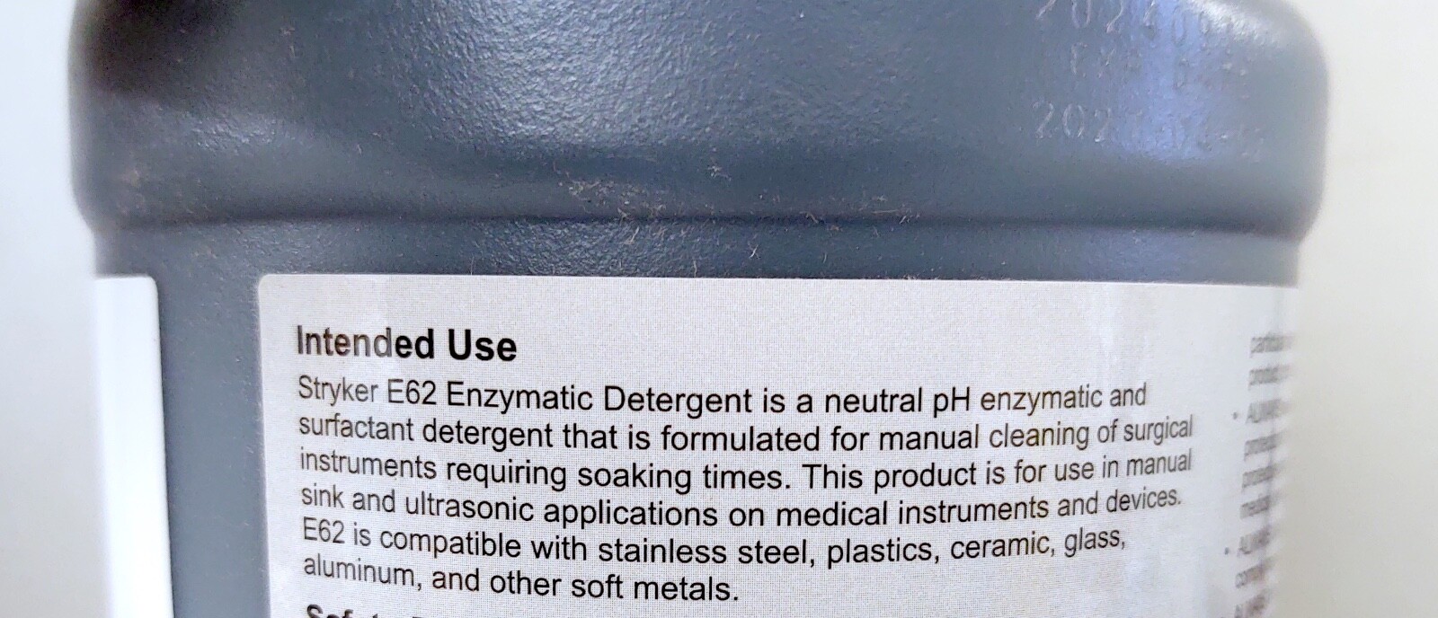 Stryker E62 Enzymatic Detergent 1 Gallon 3000-008-000 (2027/04)