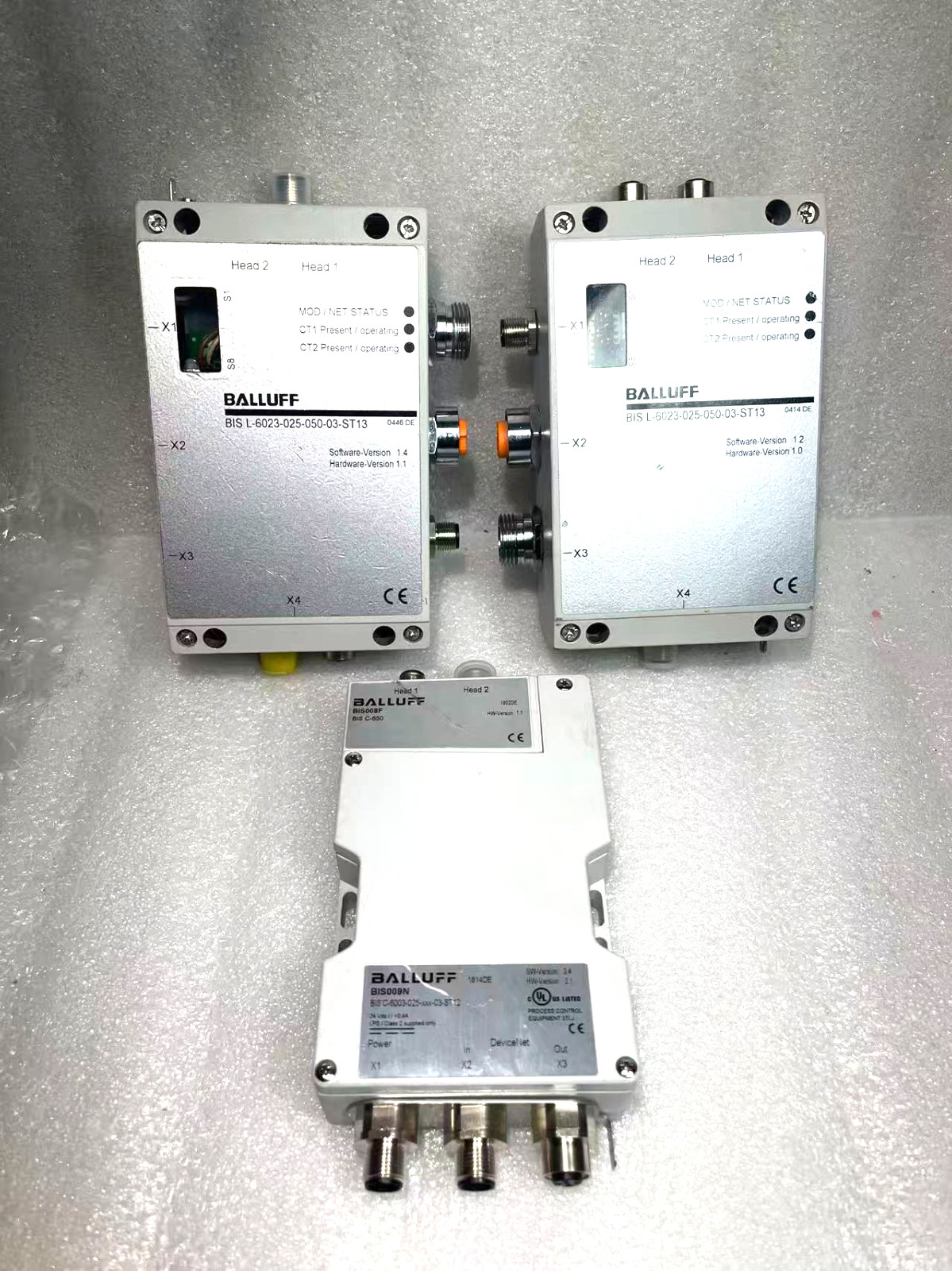 LOT OF 3, BALLUFF BIS L-6023-025-050-03-ST13 ,BIS008F ,BIS009N BIS C-6003-025
