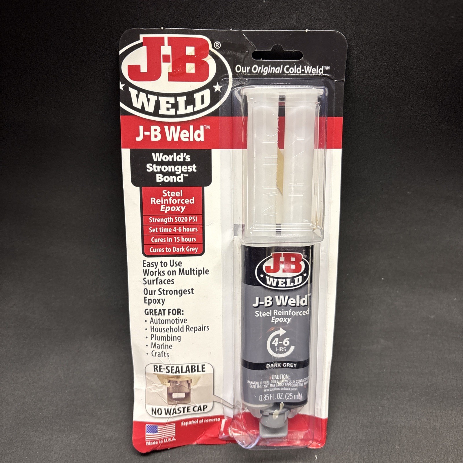 JB Weld 50165 Original Cold Weld 2-Part Epoxy Syringe