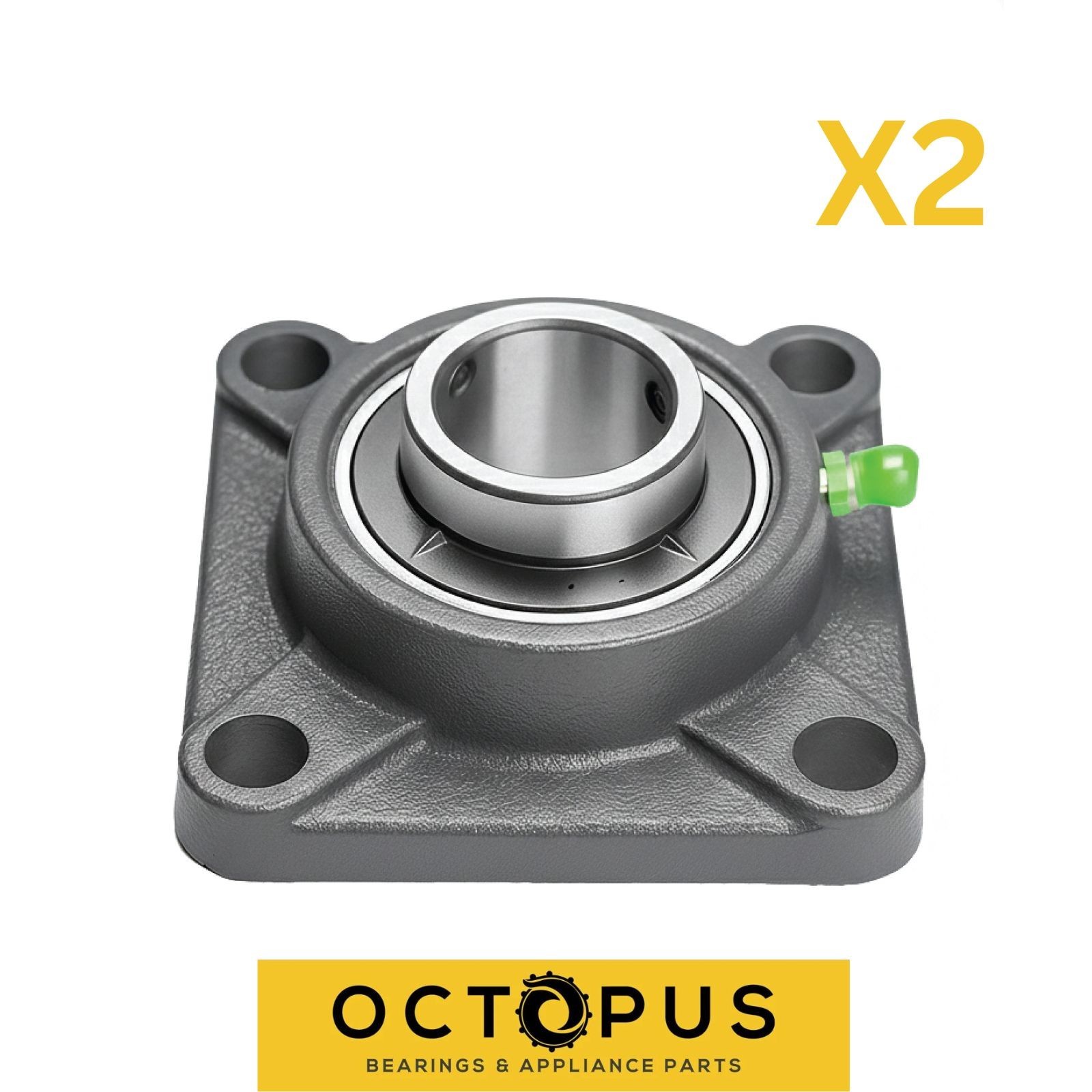 UCF208-24 Flange Bearing 1-1/2″ Bore 4-Bolt Self-Aligning 2PCS