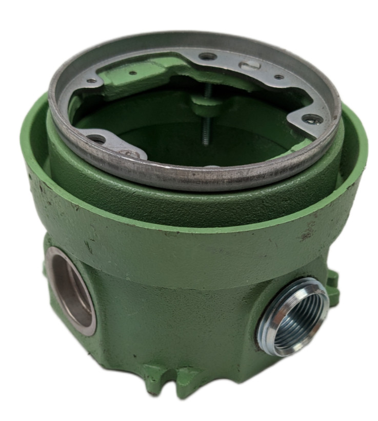Hubbell FB2546 Flush 1-Gang Concrete Floor Box Round Cast Iron Electrical