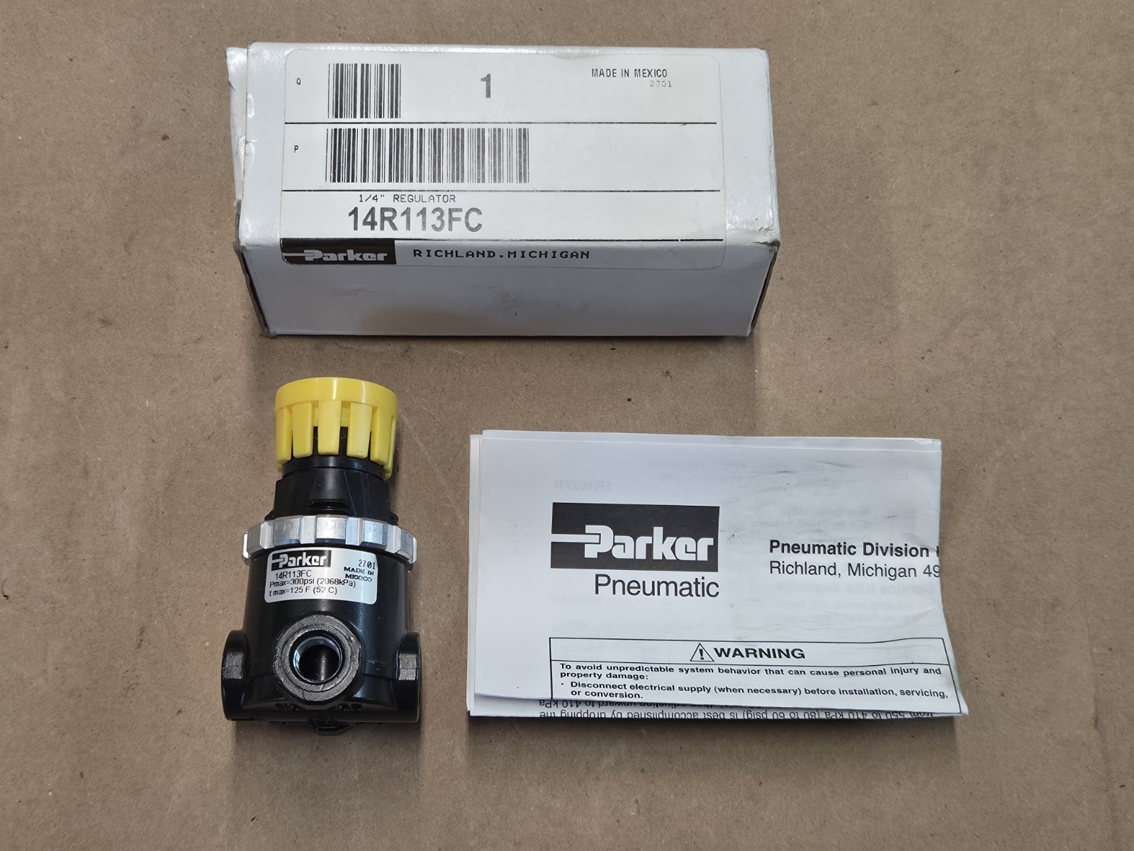 Parker 14R113FC Air Pressure Regulator 1/4″ NPT 300 PSI