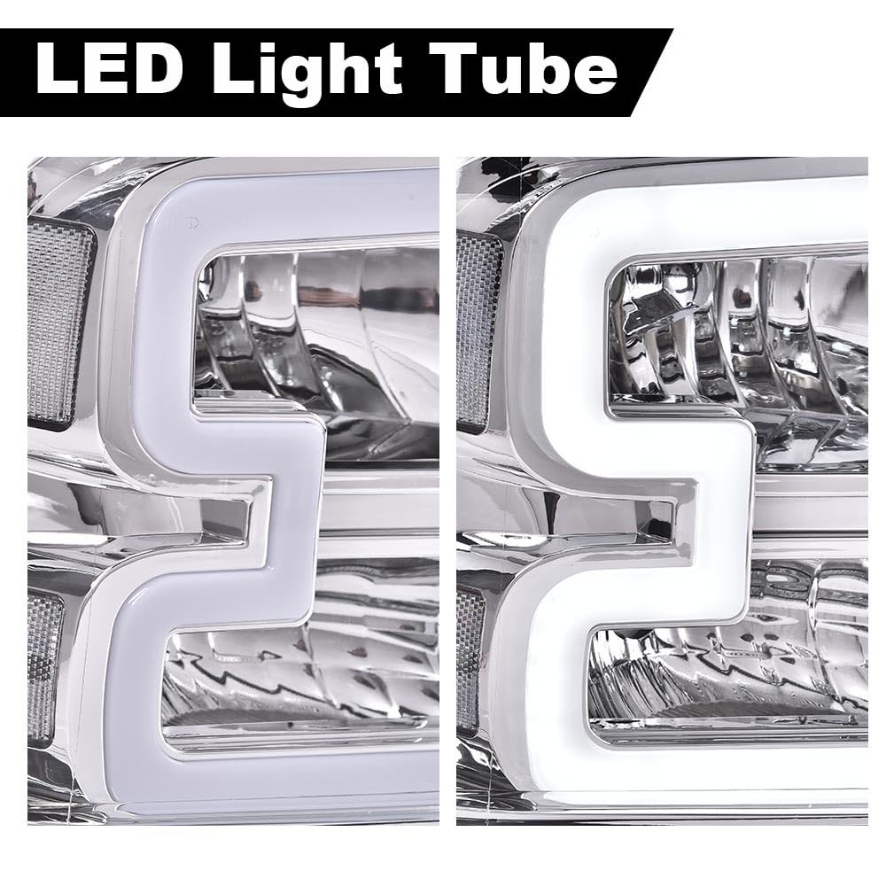 LED Headlights Fit 2005-2007 Ford F250 F350 F450 F550 Super Duty
