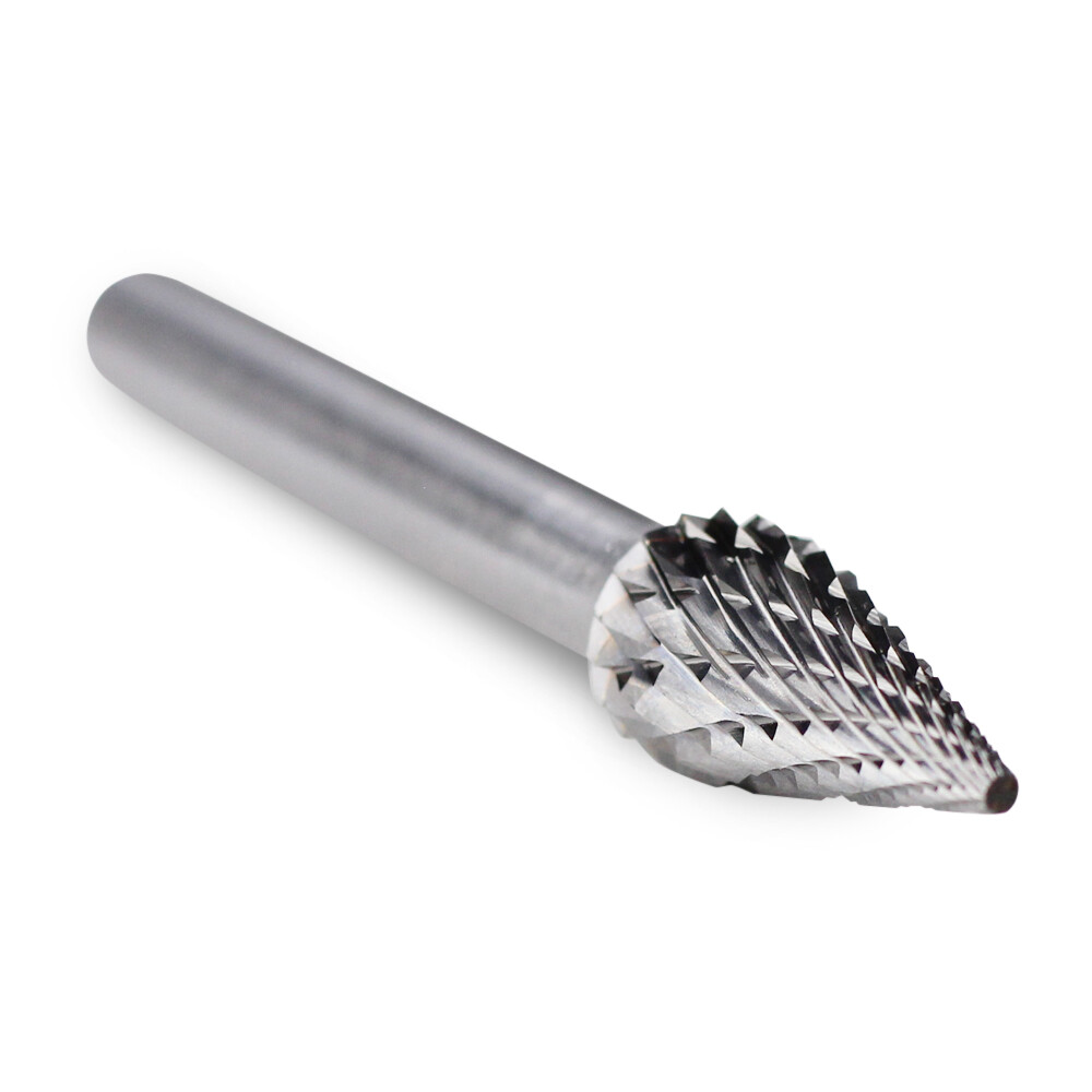 BHA Tungsten Carbide Burr Rotary Files Grinder Bits, Double Cut – 1/4 Inch Shank