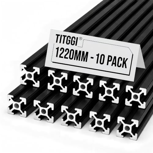 10pk 48″ Black 2020 T-Slot Aluminum Extrusion DIY Frame CNC 3D Printer