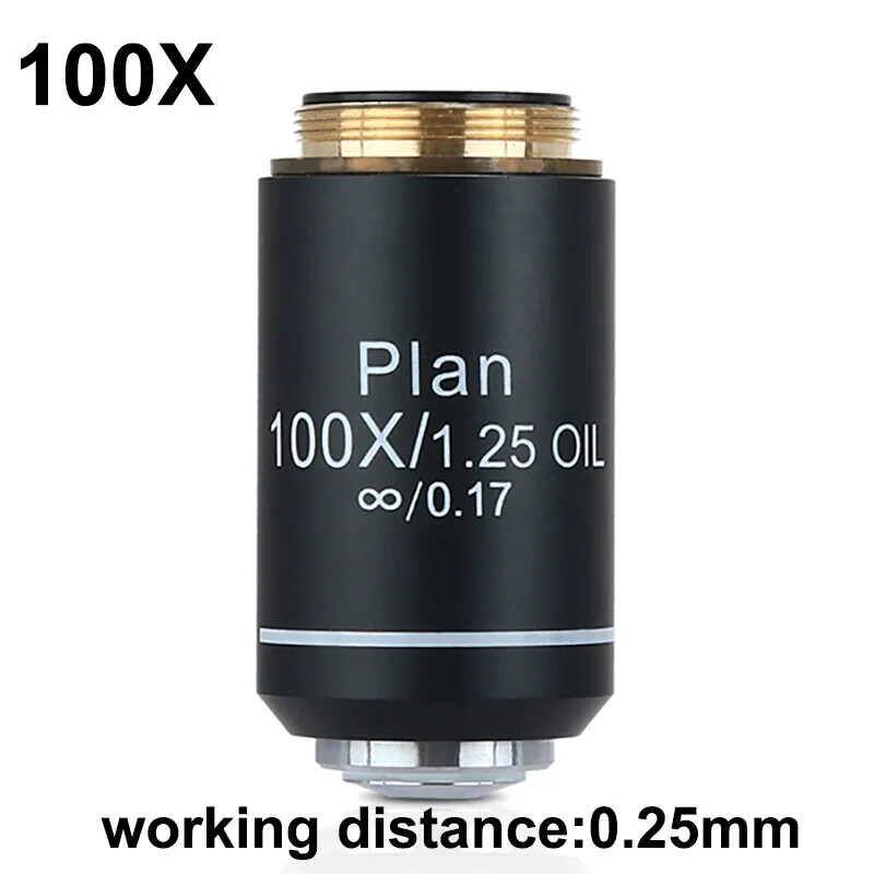 4X 10X 40X 100X 195 Infinity Plan Objective Lens RMS 20.2mm Microscope Objective
