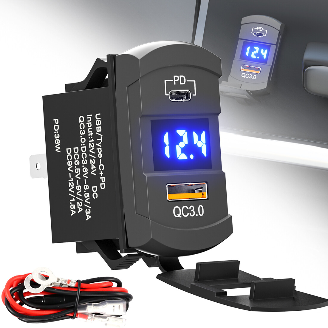 Customize LED Light Rocker Switch On Off Panel Button 12V for Car Boat ATV UTV