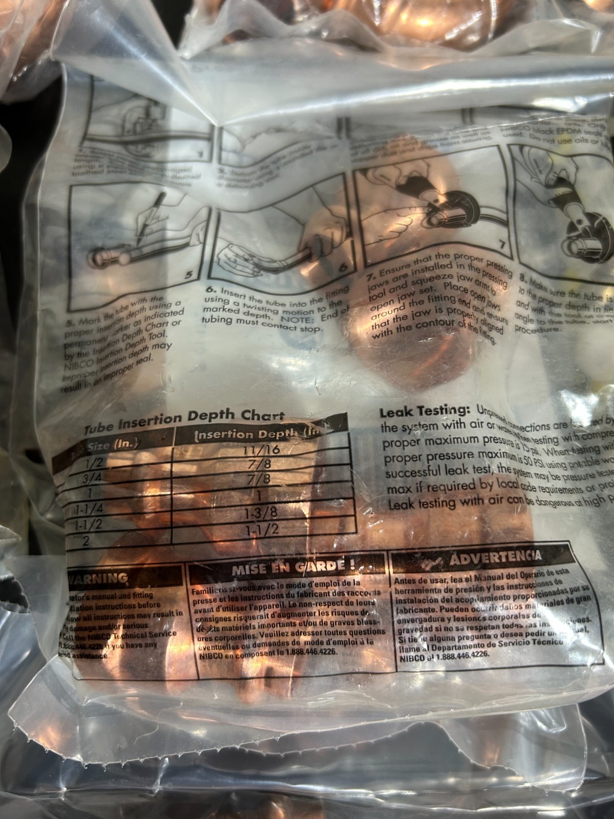 125 – NIBCO VIEGA PROPRESS COPPER PRO PRESS FITTINGS 3/4″ NIB. MADE IN USA