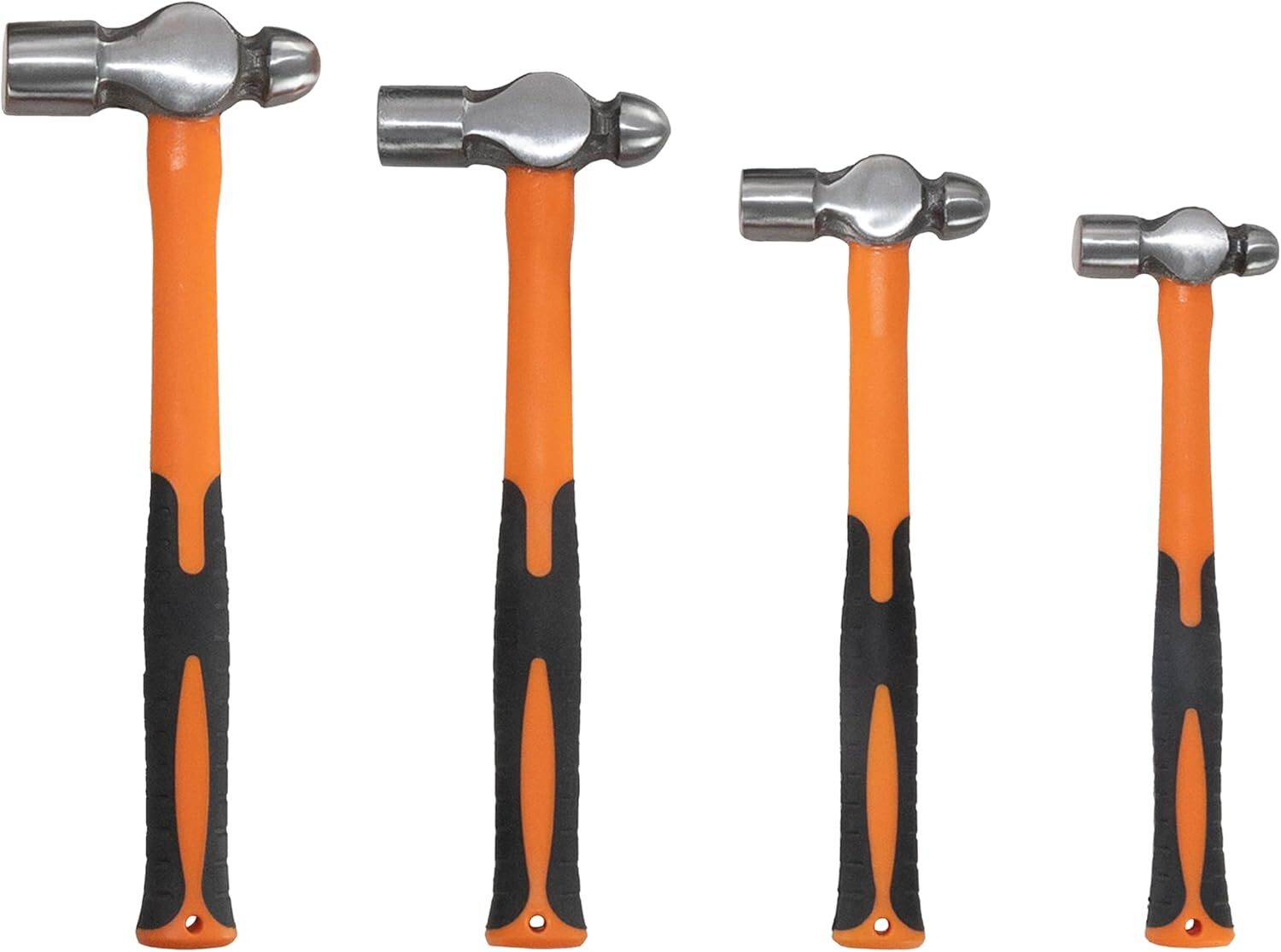 HFS(R) Ball Peen Hammer Set, 8 12 16 24oz, Blow Striking Ball Pein Hammer