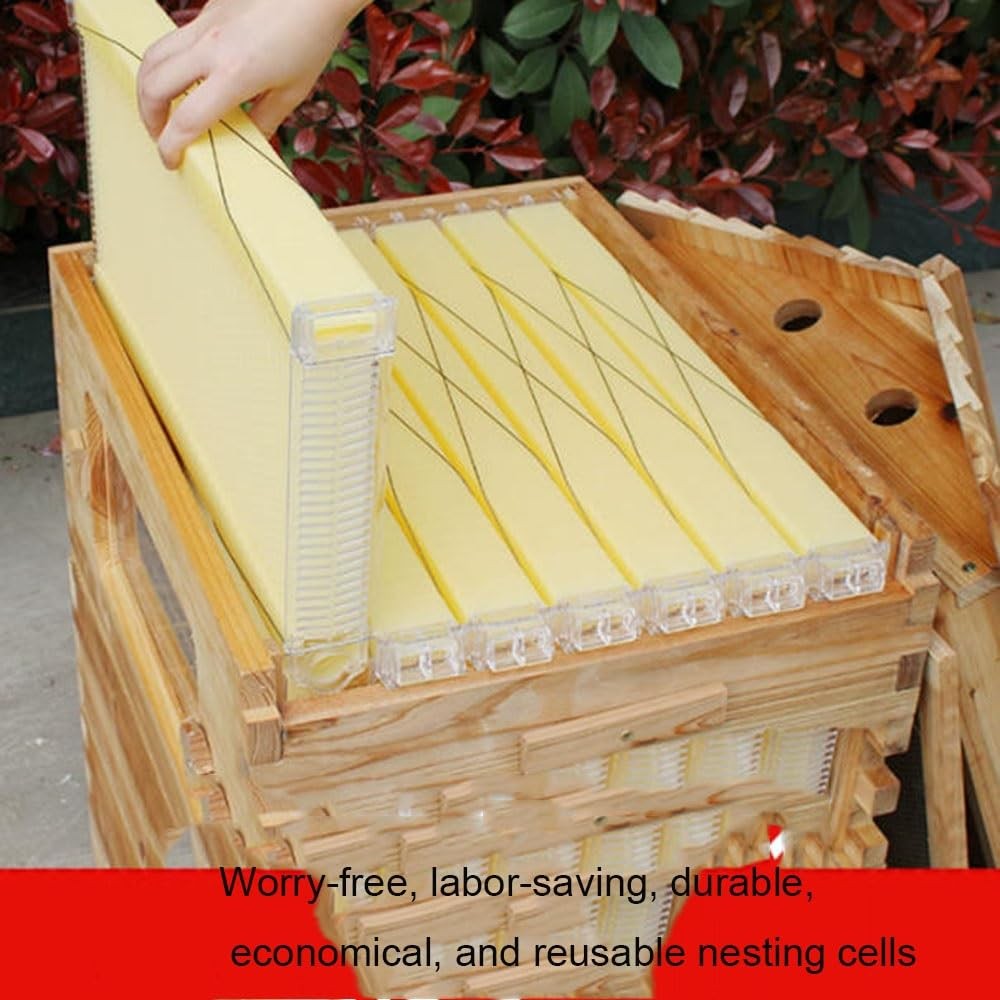 Auto Ooze Honey Beehive Box Wooden Beehive House with 7 AutomaticBeehive Frames