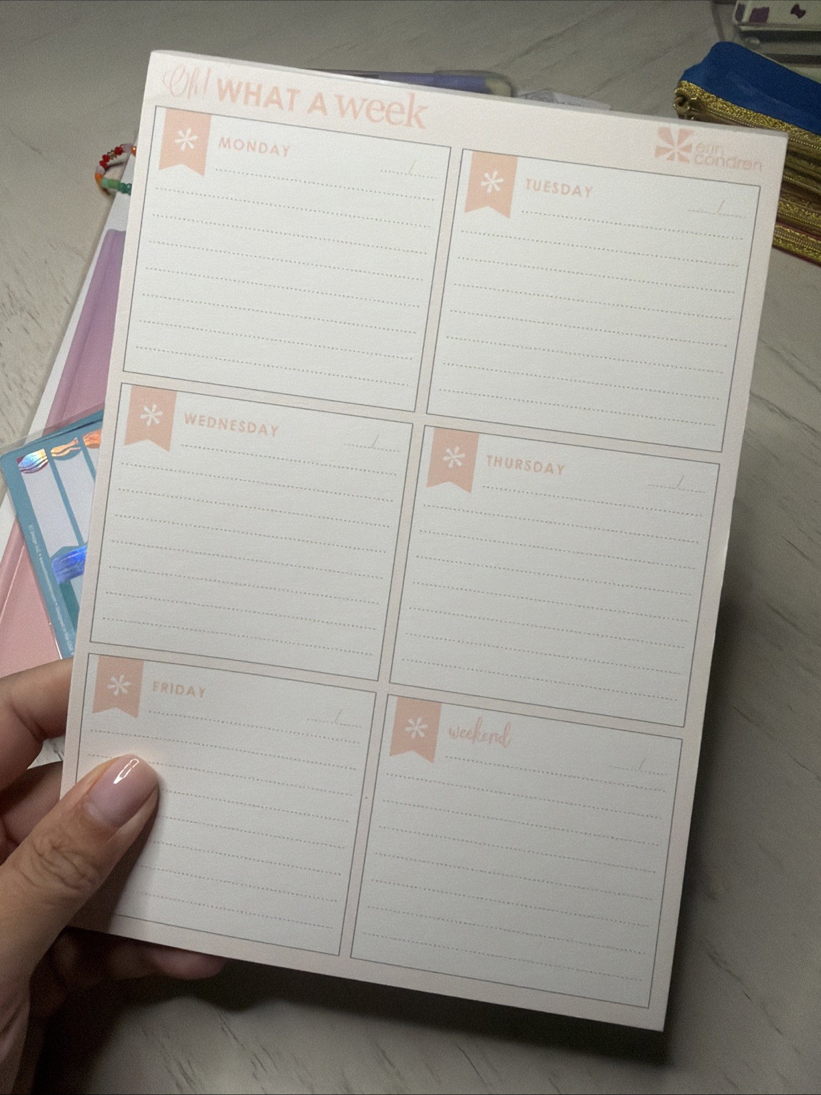 erin condren planner Pen Paper Journal Pouch Sticker Charm Set Lot Mystery