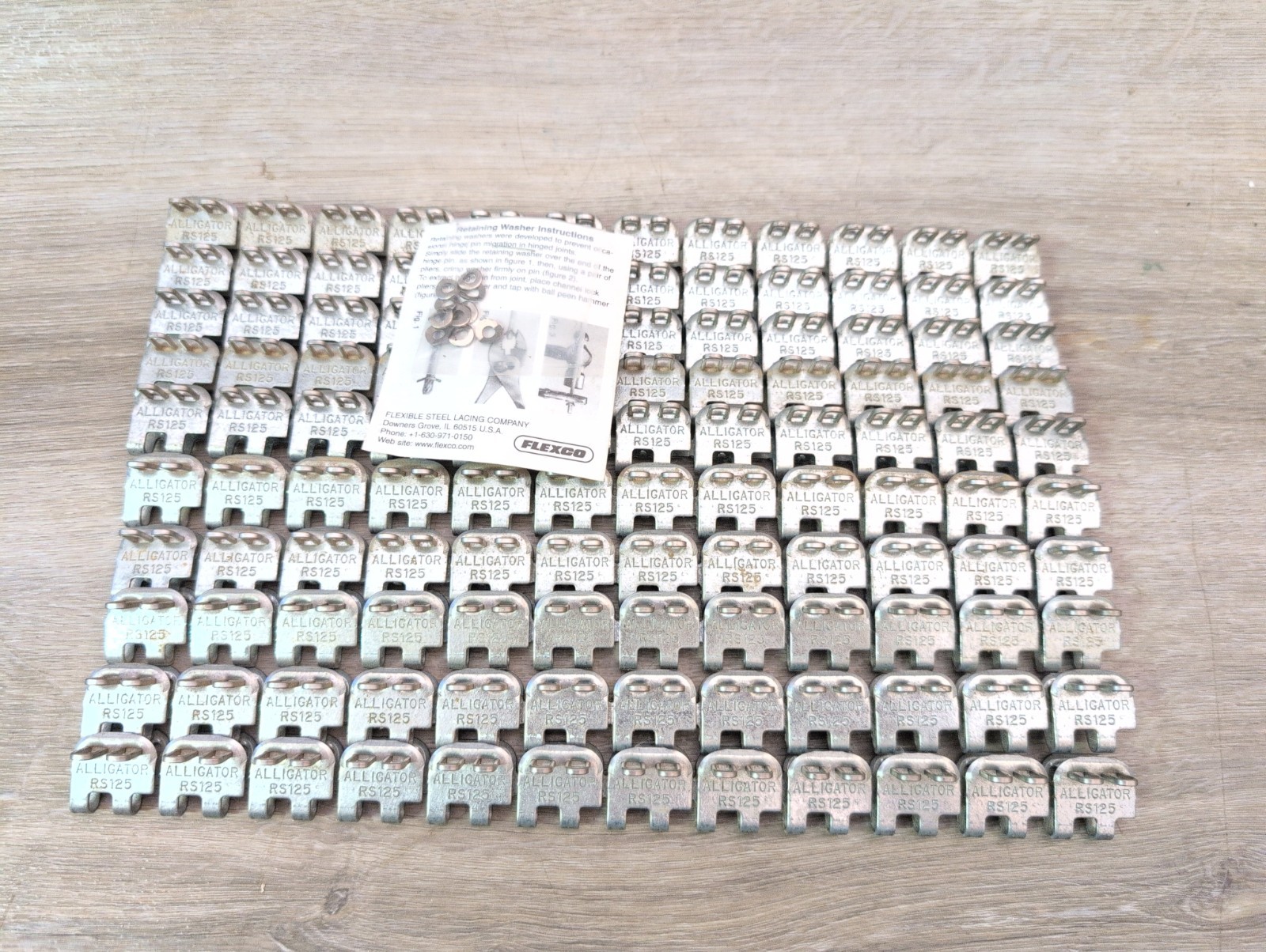 10x Lot of Flexco Alligator Ready Set Staples RS125 W/ Washers