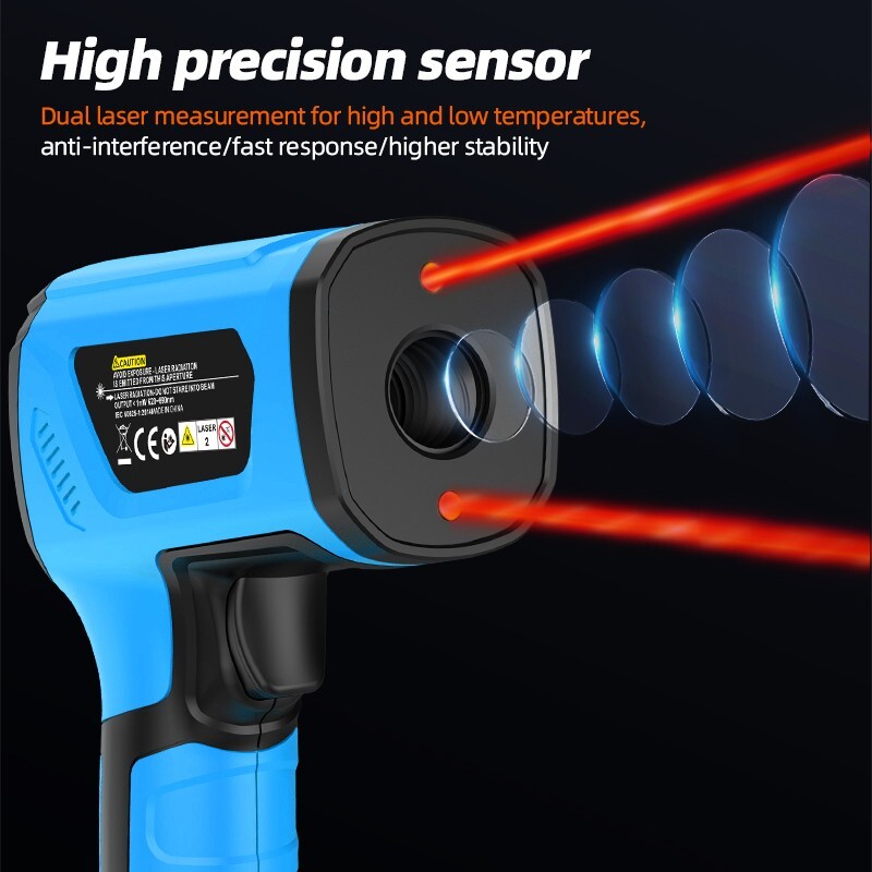 IR05B Digital Infrared Thermometer -40-2000℃ High Temparature Meter 50:1 D:S