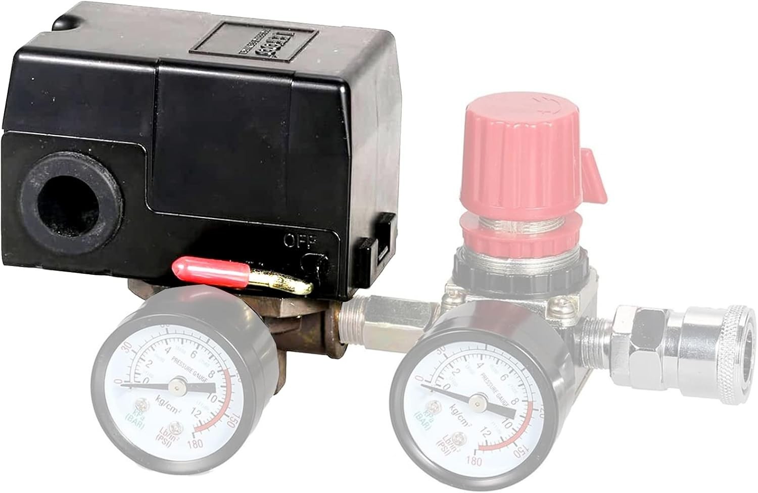 Heavy Duty Pressure Switch for Air Compressor 135-175 Psi Four 4 Port 26 Amp