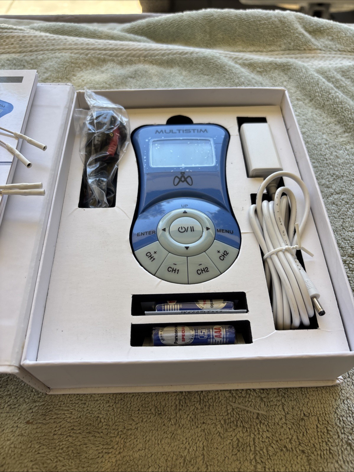 Artheon MultiStim TENS/EMS Unit 2-Channel Handheld w/ Leads Pads Manual