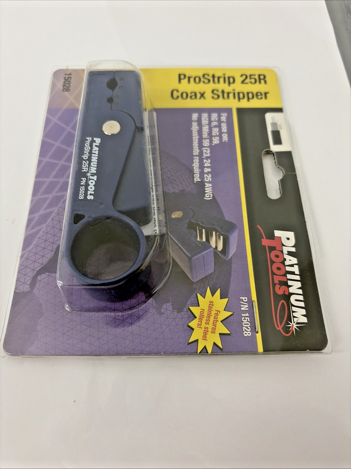 Platinum Tools 15028 Pro Strip 25R Mini Cable Stripper
