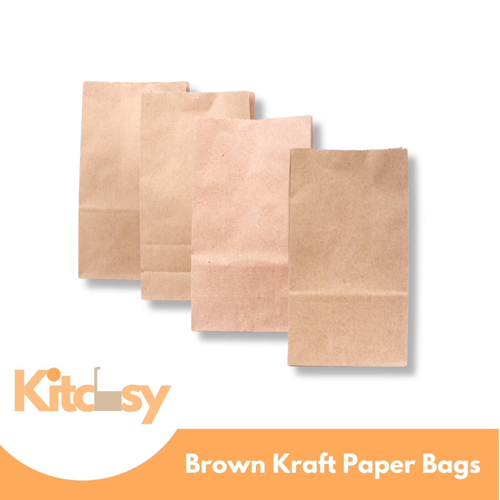 100 Pack – Mini Brown Kraft Paper Bag – Multipurpose Paper Bags ( 1LB ) Small