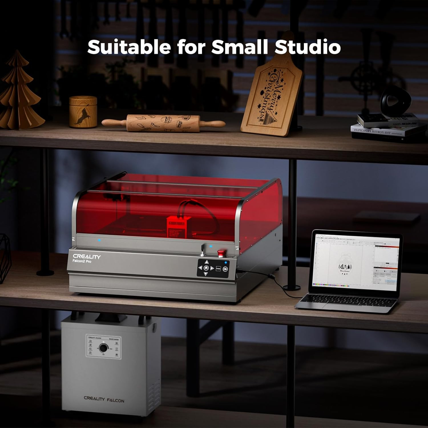 Creality Falcon2 Pro 40W Laser Engraver,High-Precision Cutter for Wood and Metal