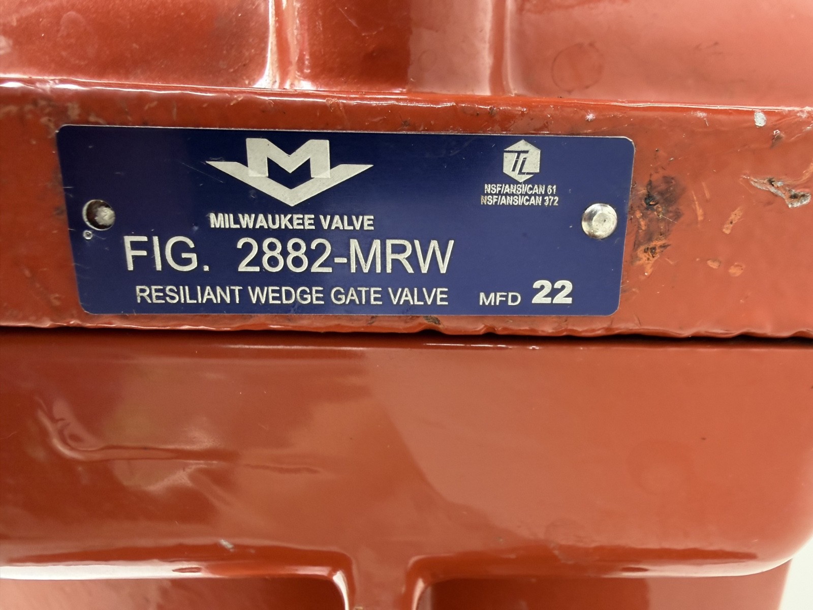 Milwaukee NIBCO Valve F-2882-MRW-600 6″ Resilient Wedge Gate Valve NSF ANSI 61