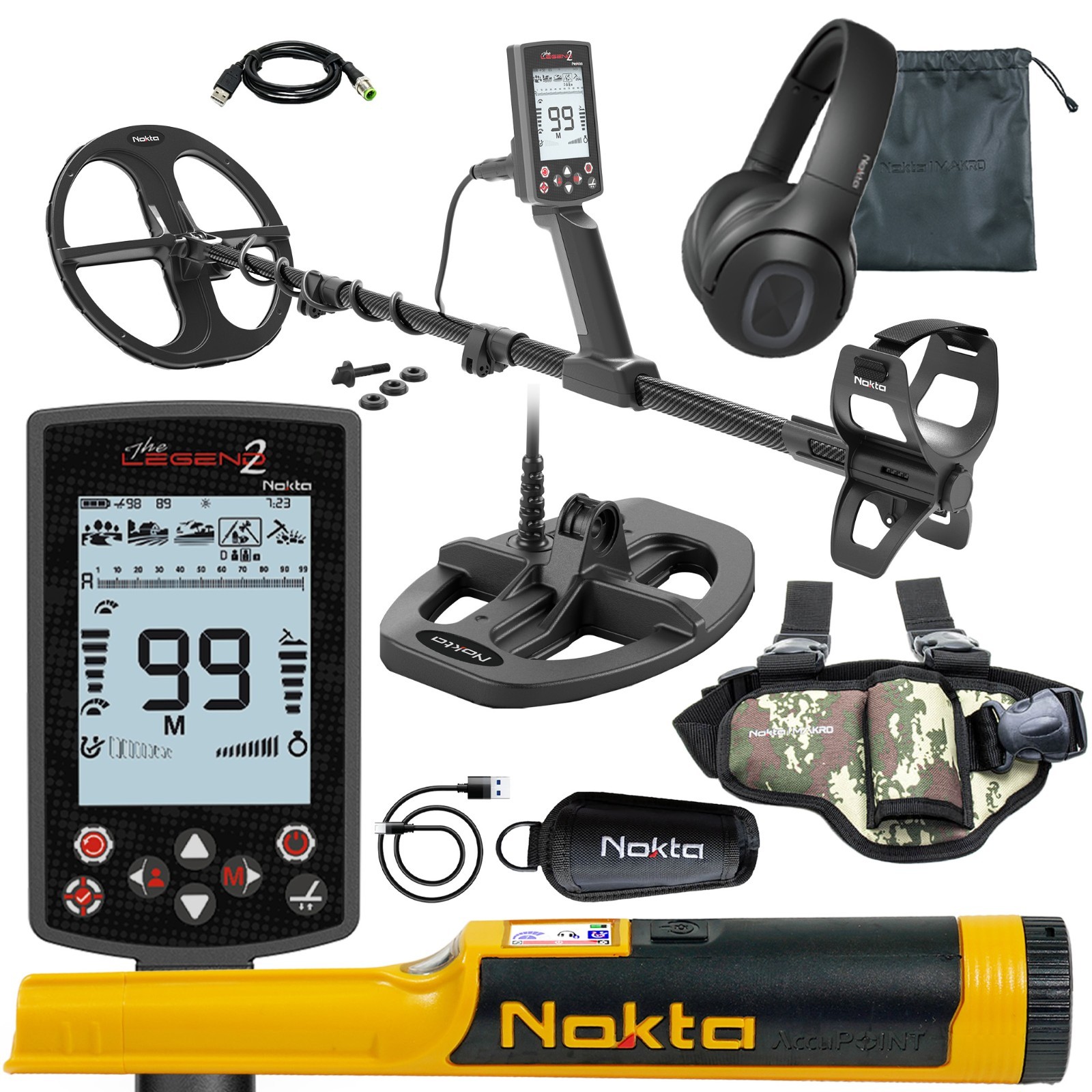 Nokta Legend 2 SMF Detector with FREE Accupoint Pinpointer and Leg Holster