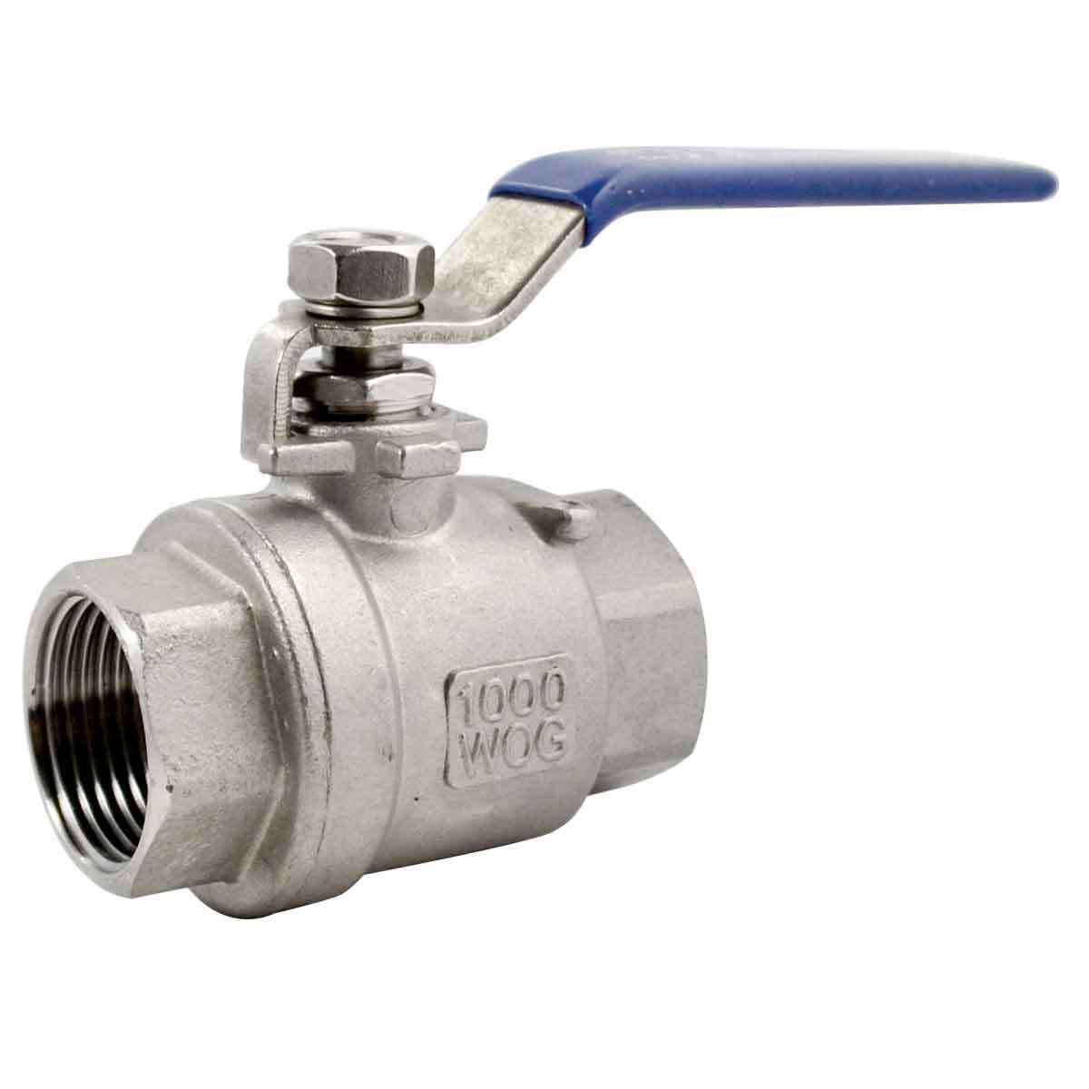 3/4 inch 3/4″ Ball Valve,316 Stainless Steel Full Port,2-Piece, 1000WOG, 2Pack