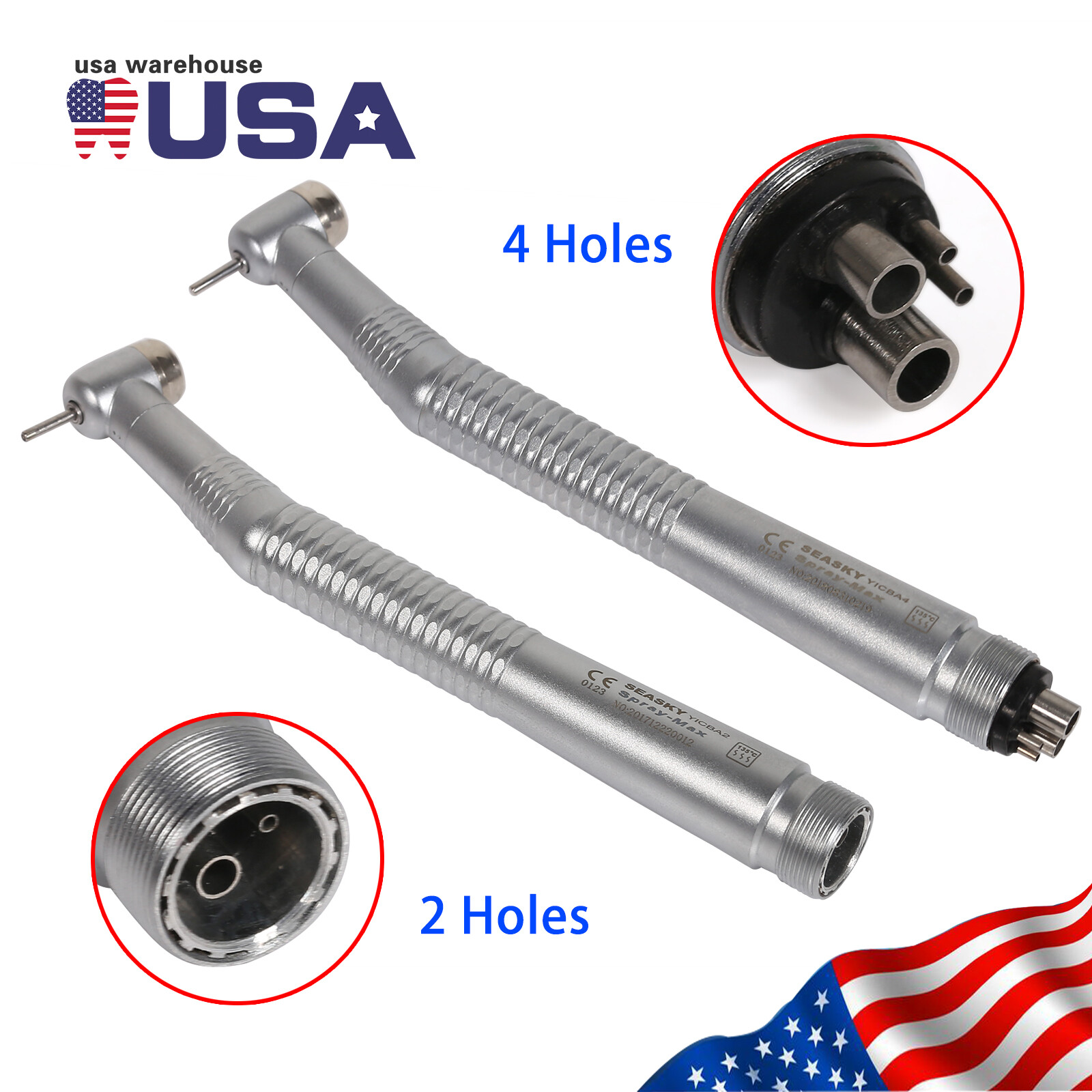 Lot High-Speed Dental Drill Air Turbine Handpiece 2-Hole 4-Hole fit NSK Pana