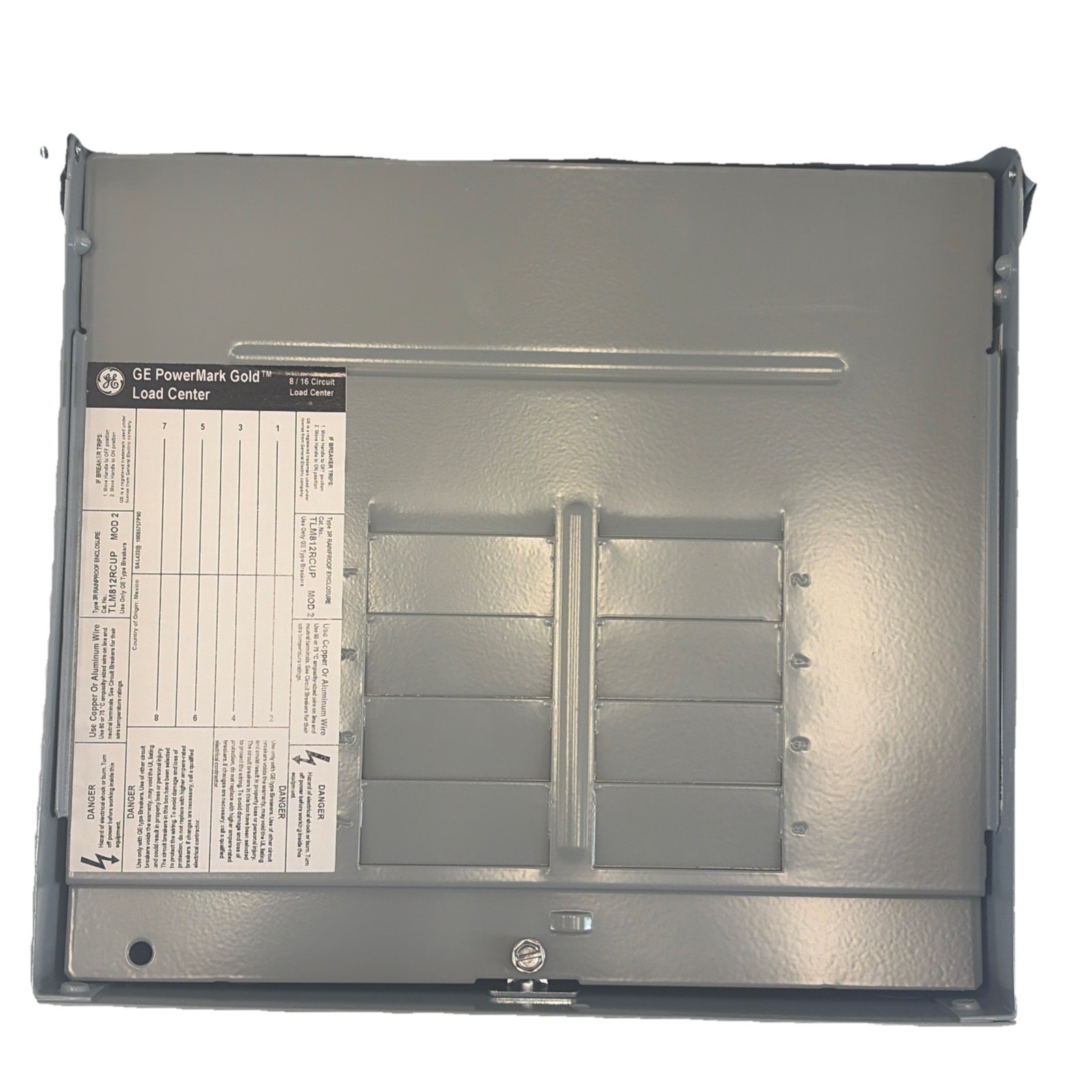GE 125 Amp Outdoor 8/16 Main Lug Circuit Breaker Load Center Panel TLM812RCUP