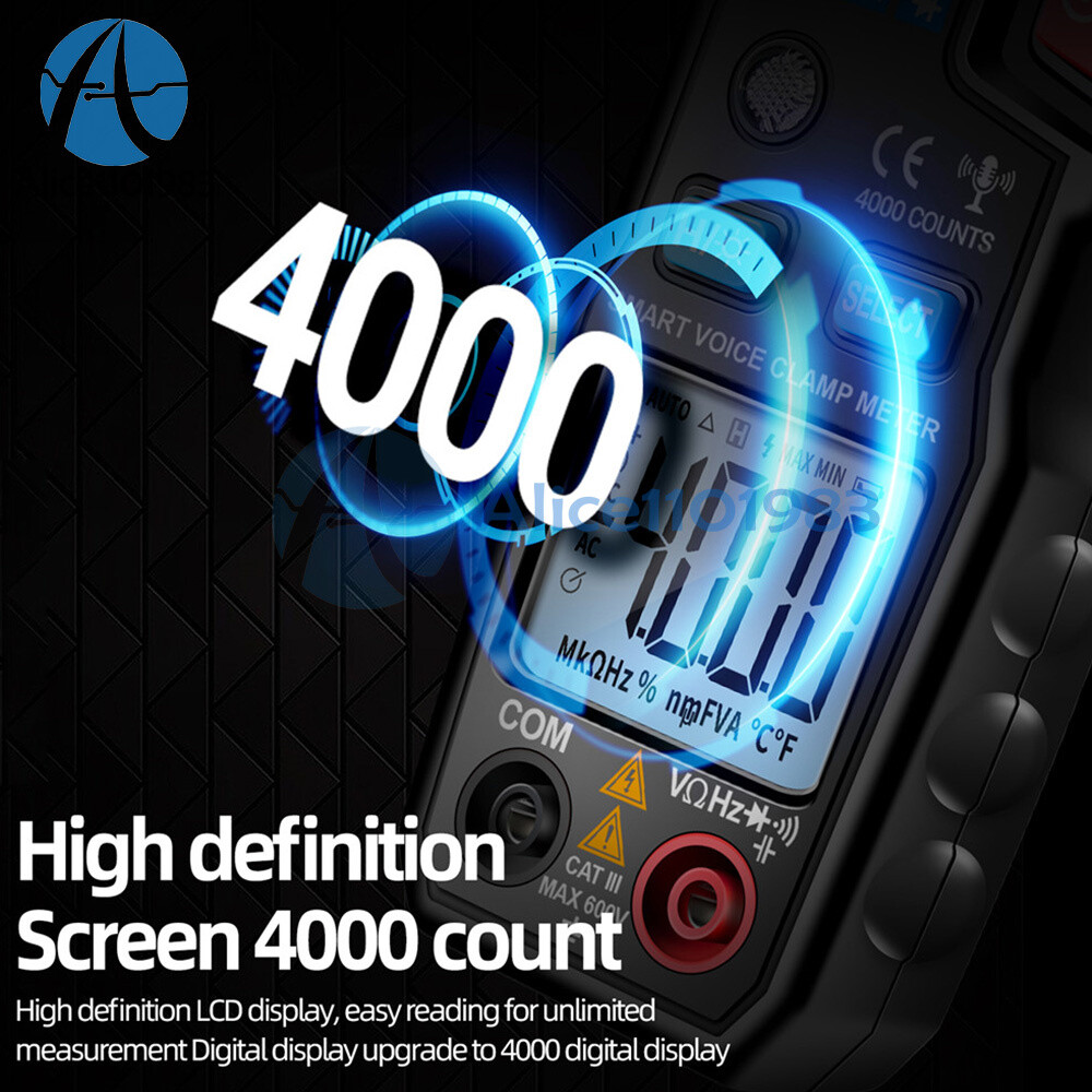 ANENG AT619 Digital Voice Broadcast Multimeter Professional AC DC Clamp Meter