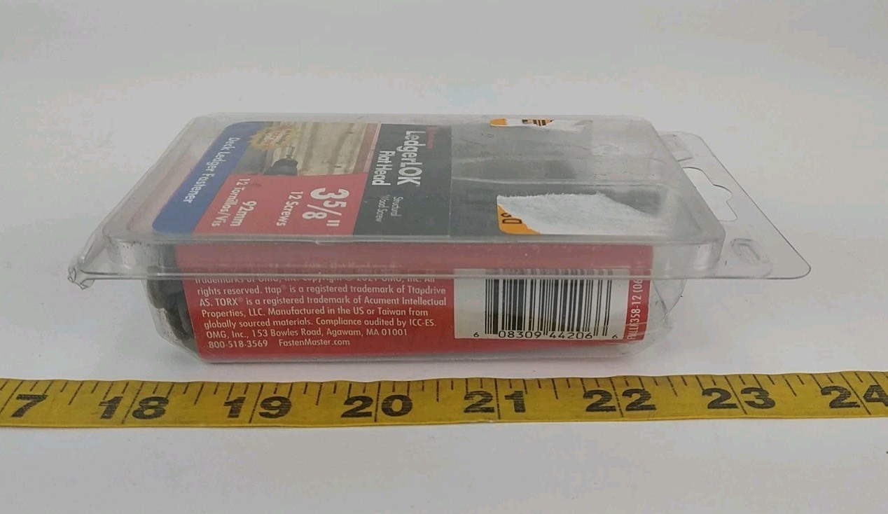 LedgerLok 3-5/8″ Structural Flathead Wood Screw by Fastenmaster (12 Count)