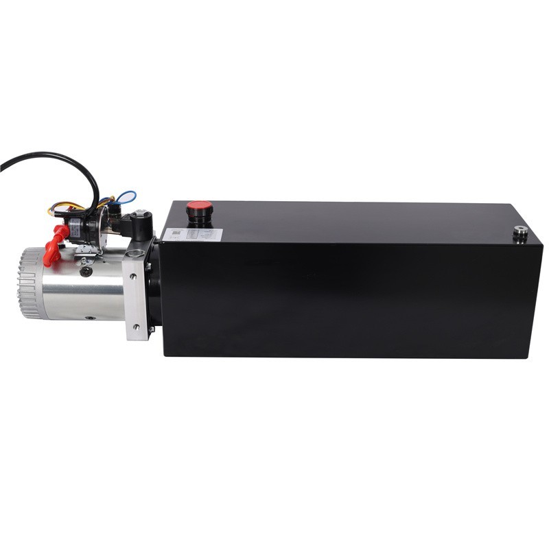 Hydraulic Pump 15 Quart Single Acting Dump Trailer Pump Power Unit 12V DC SAE#6