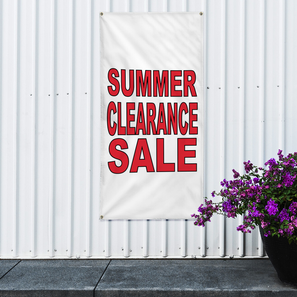 Vertical Vinyl Banner Multiple Sizes Summer Closing out Deal Auto Body Shop Car