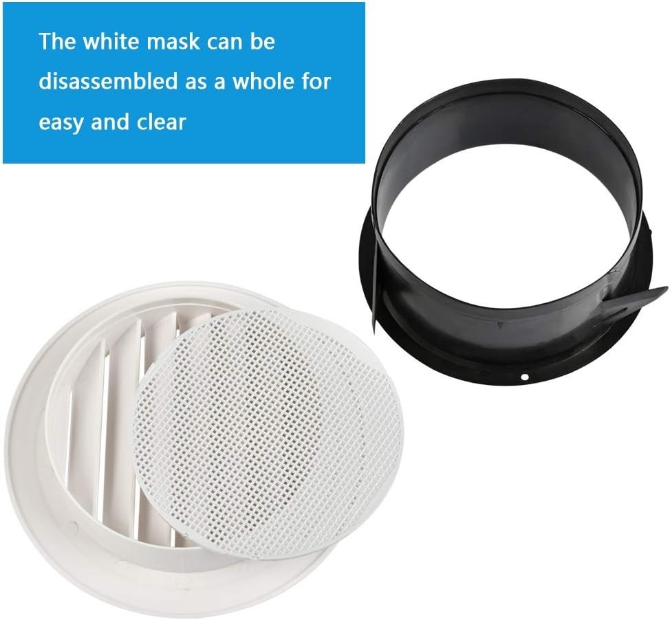 8 Inch Soffit Vent Round Vent Cover with Screen for Exhaust Fan Inline Duct Fan