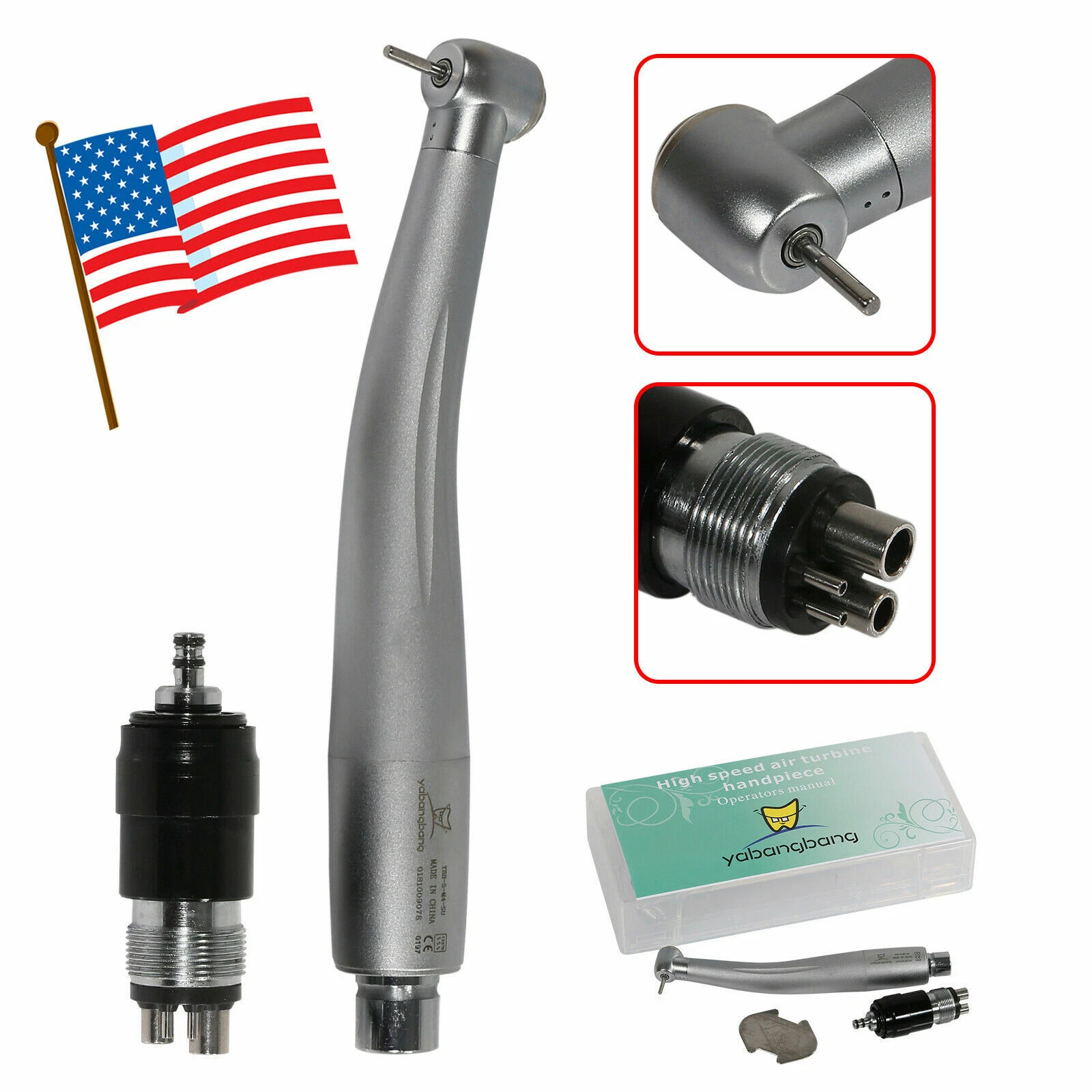Dental standard Head High Speed Handpiece Quick Coupler 4Hole NSK Style YBNK4