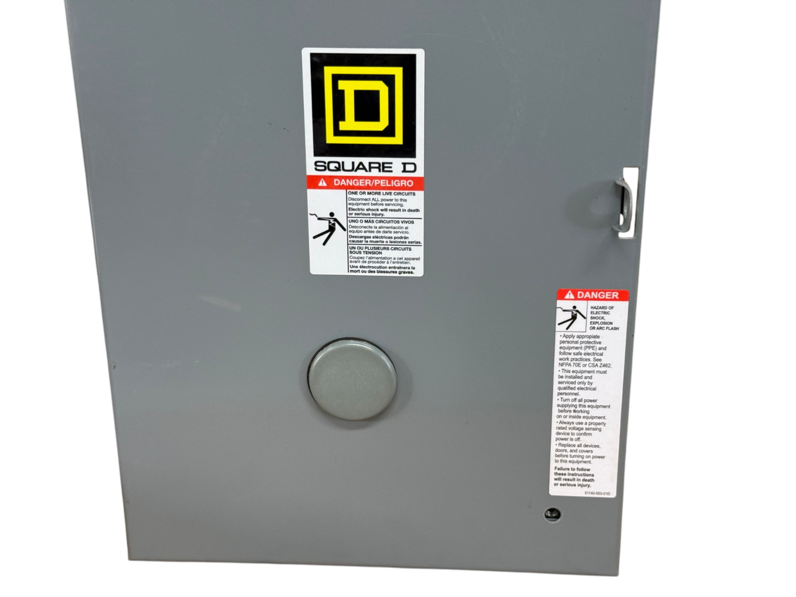 SQUARE D 8903LH40V02 30A 4-POLE 600V TYPE L ELECTRICALLY HELD LIGHTING CONTACTOR