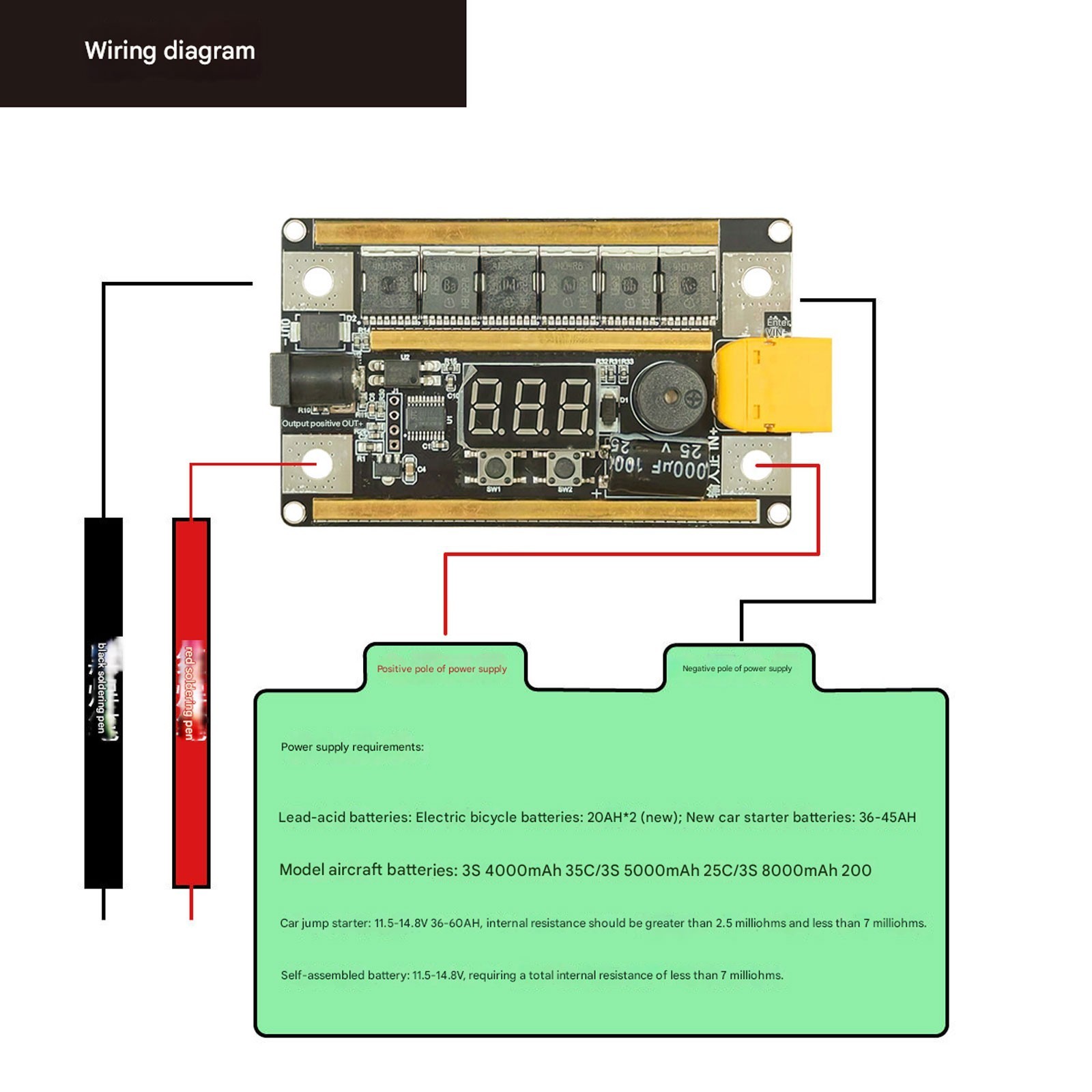 DIY Portable Mini Spot Welder Machine 8-24V Voltmeter For 18650 Lithium BatterQ3
