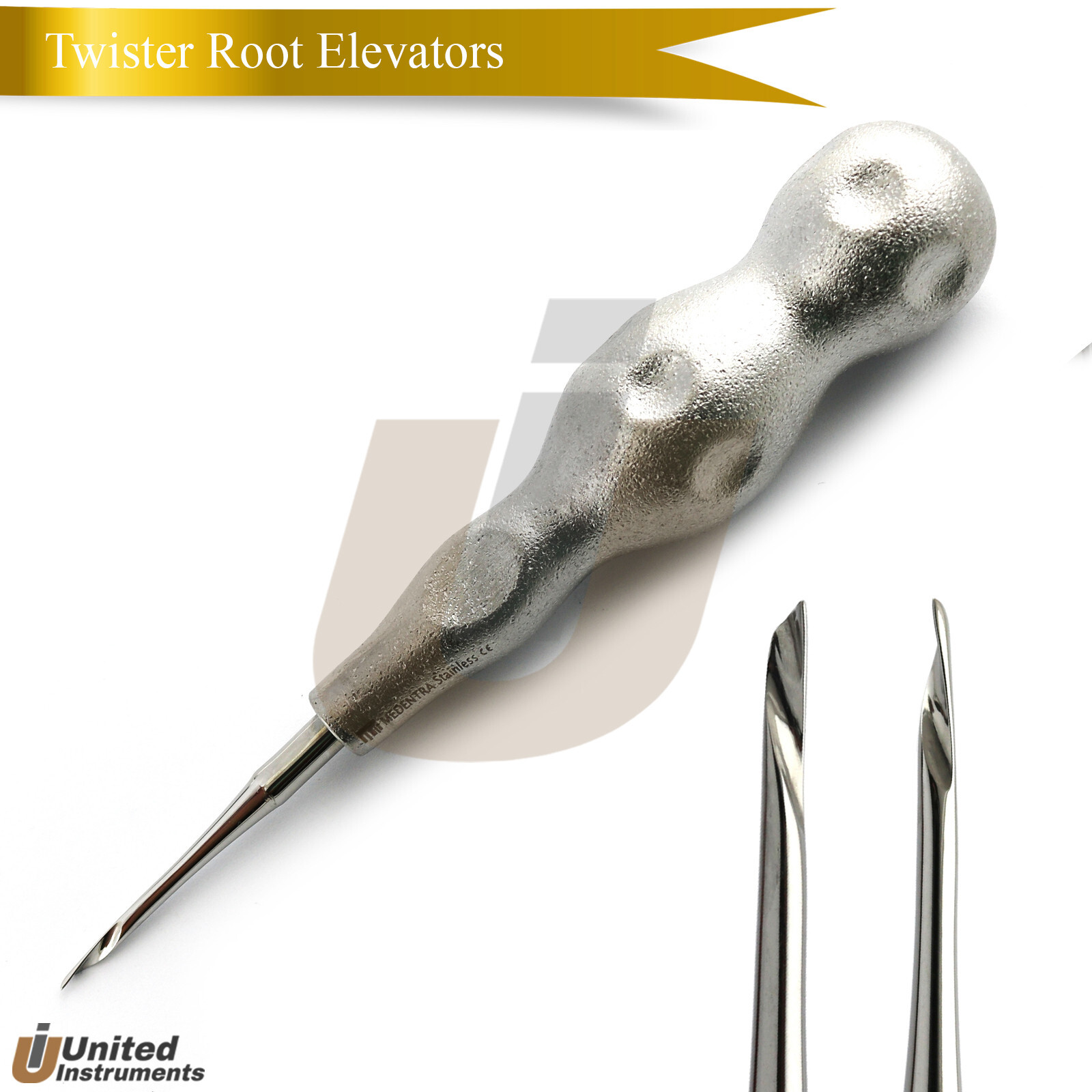 Dental Periotome Power Twist Left, Right, Straight Root Elevators Set Of 6