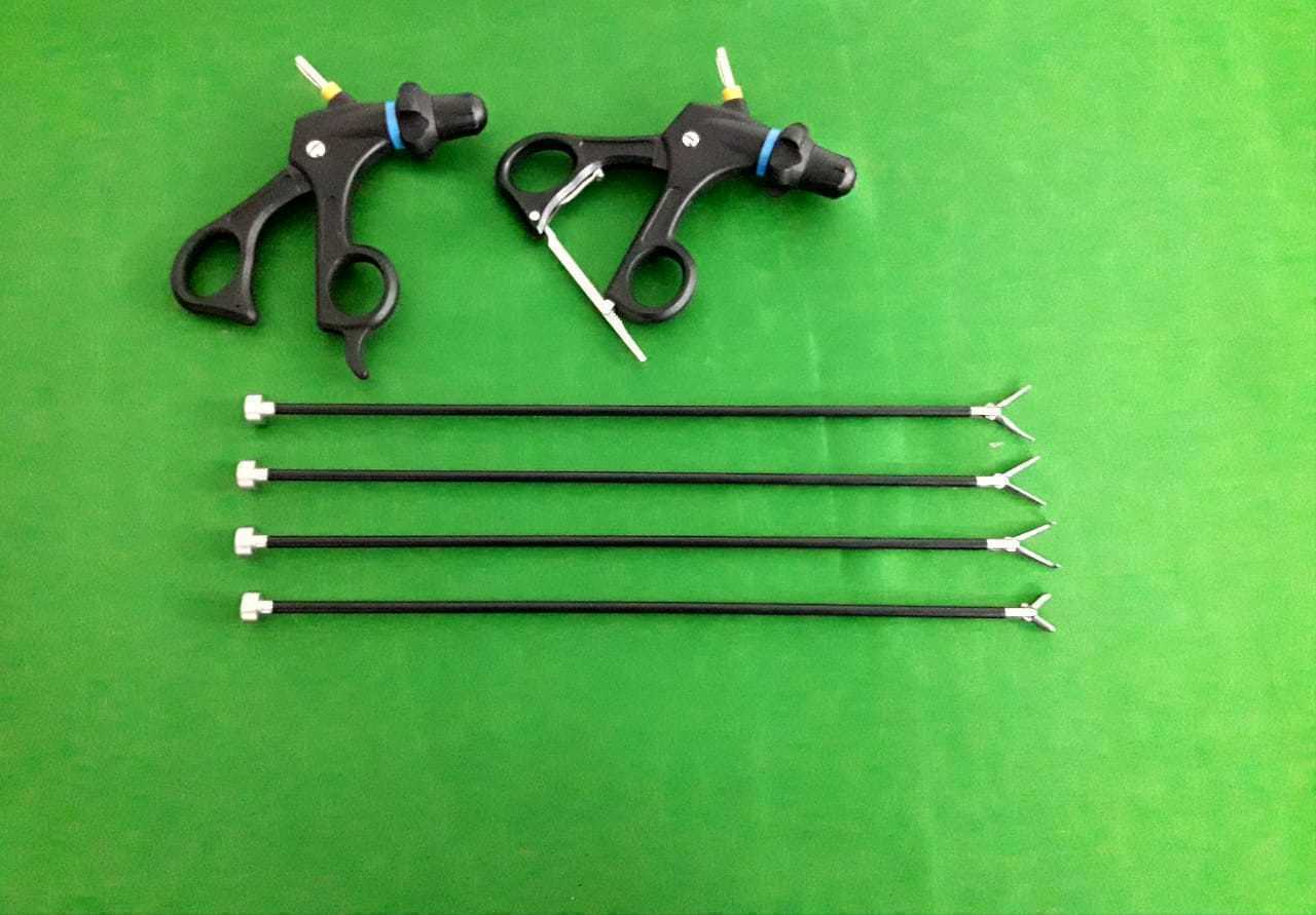 New Laparoscopic Maryland Mixter 45 Deg Biopsy Spoon Needle-Nose Grasper-6Pc 5mm