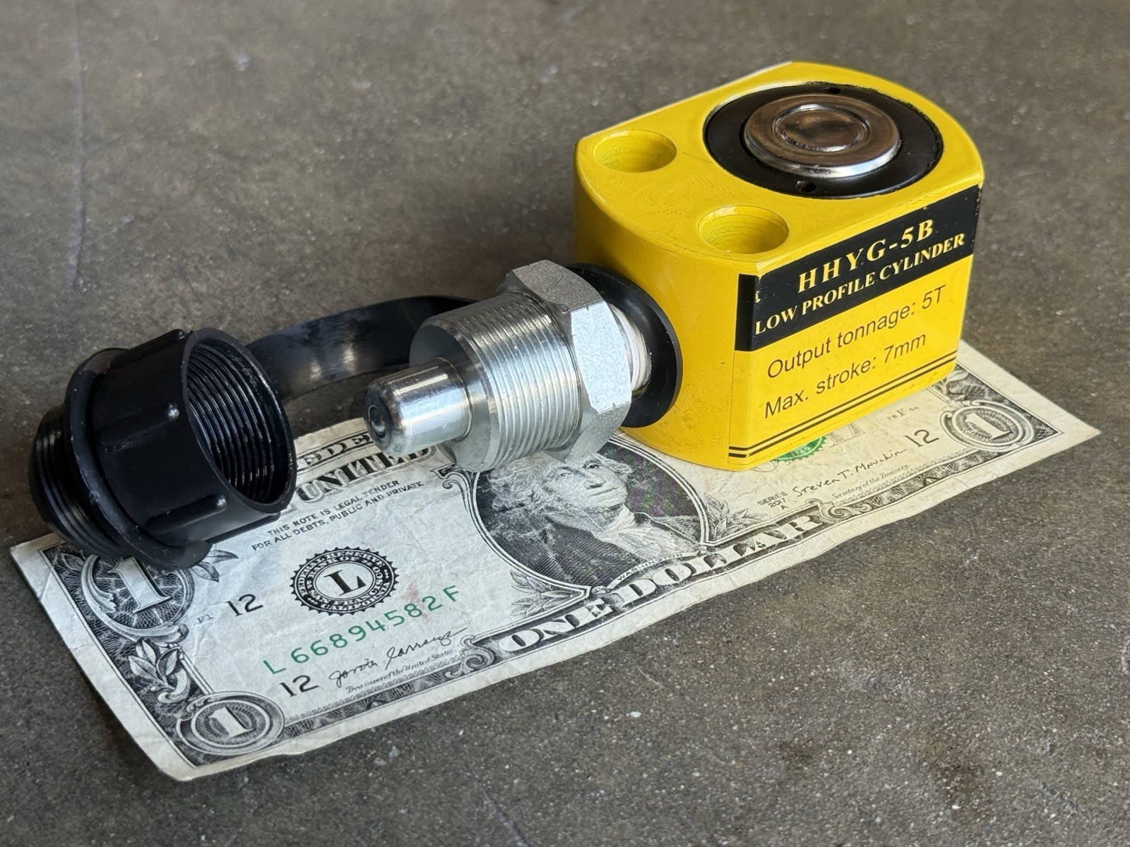 5 Ton Mini Hydraulic Ram Cylinder Low Profile Hydraulic 7mm Stroke Jack Single