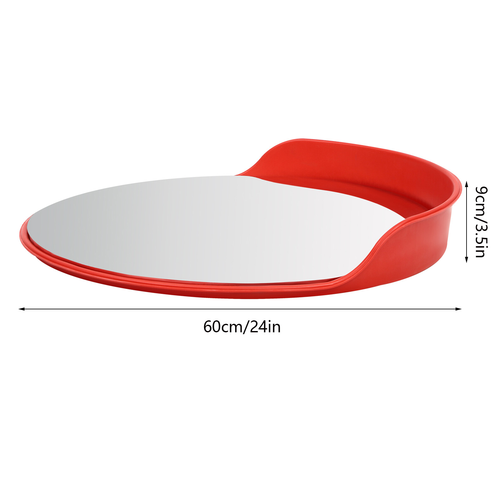 2pc 24″ Security Traffic Convex Mirror Wide Angle Safety Mirror Driveway Outdoor
