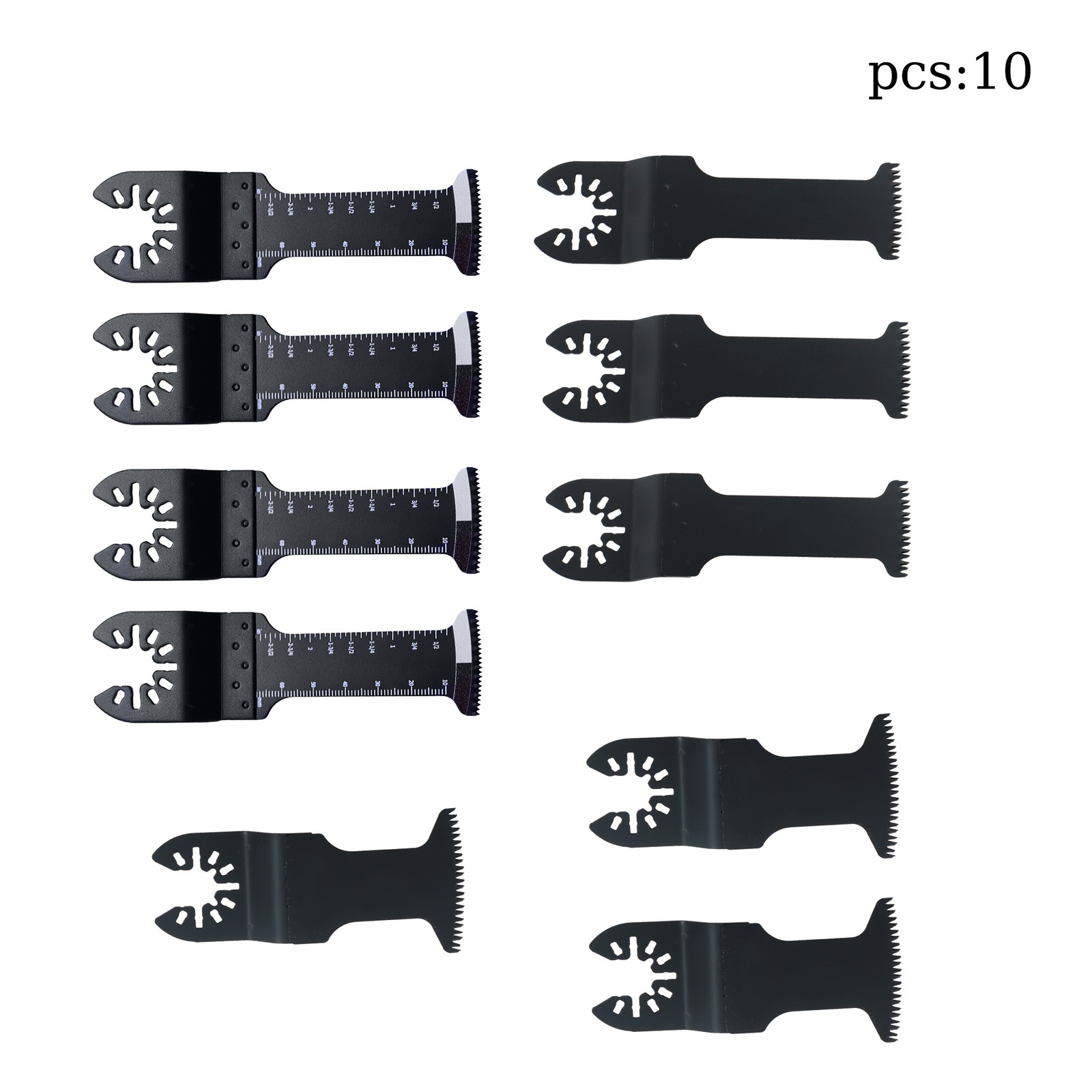 10-Pc Extended Japanese Tooth Oscillating Blades Multi Tool Blades Kit