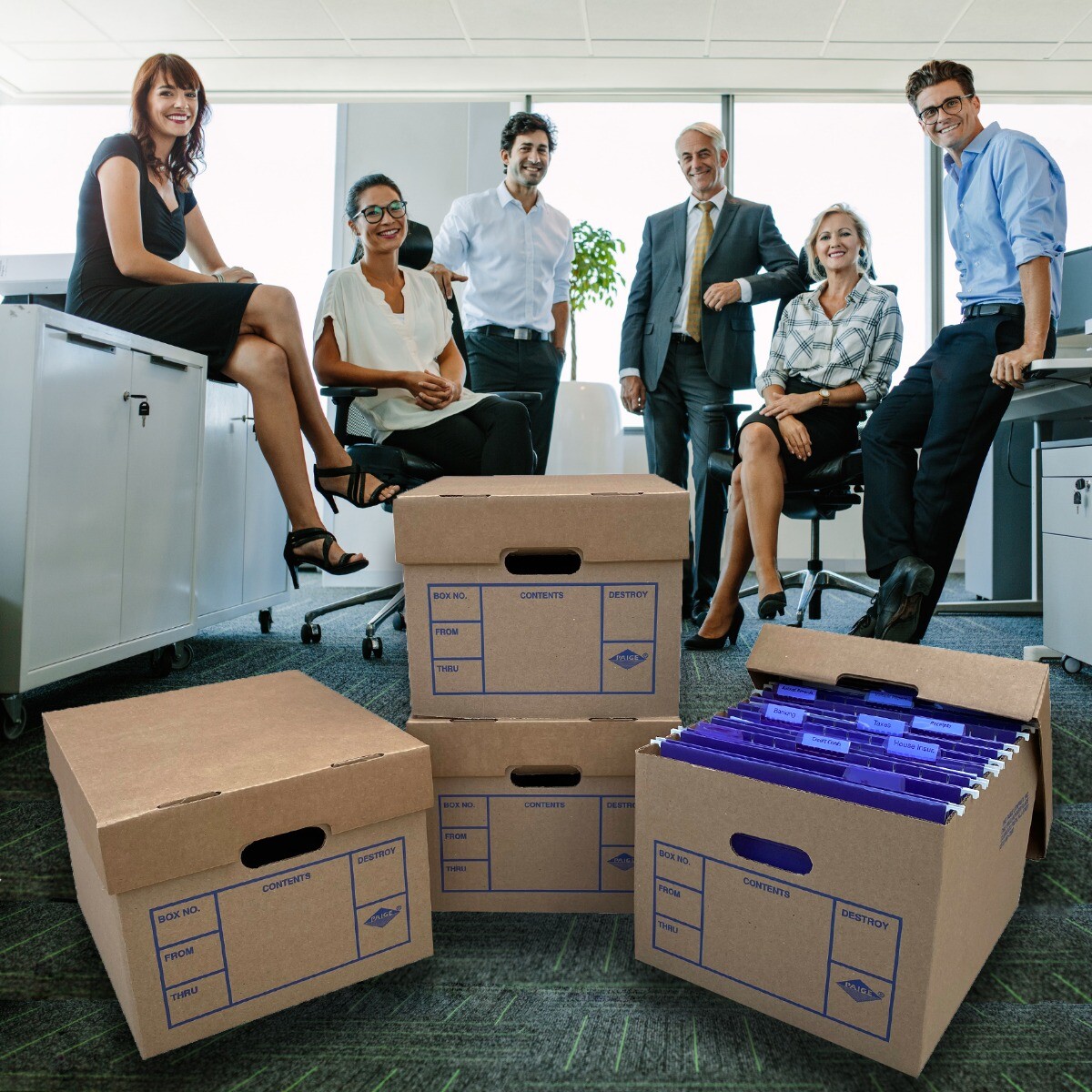 UBMOVE File Moving Boxes 200# Strength, Small, 15″ x 12″ x 10″ , 4 Pack