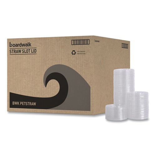 Boardwalk PET Cold Cup Lids, Fits 14-24 oz Cups, 100/Sleeve, 10 Sleeves/CT