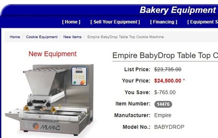 Mimac BABYDROP Cookie Depositor, Used Excellent Condition (FREE SHIPPING)