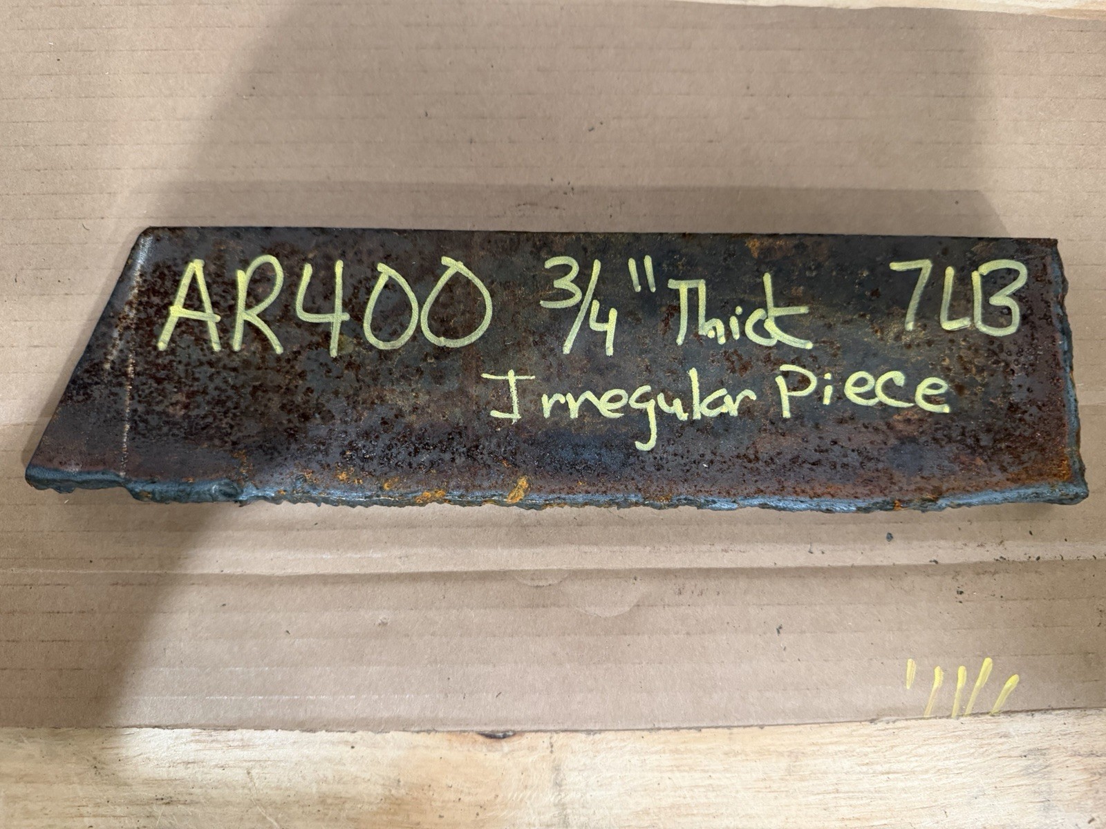 Irregular Piece of Abrasive Resistant Steel Plate – AR400 – 3/4” Thickness