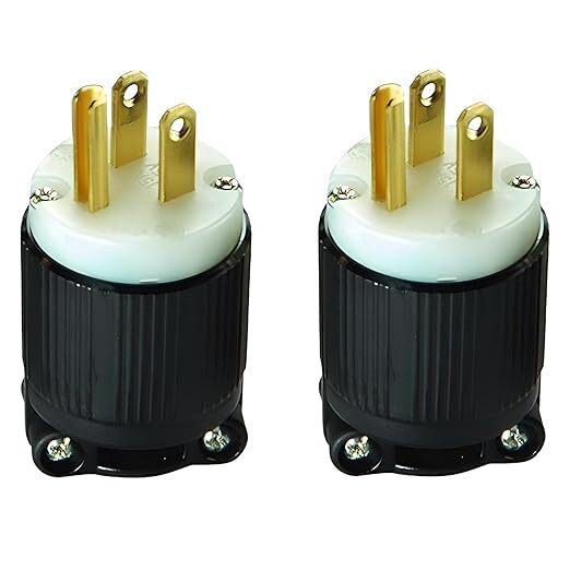 2-Pack OCSParts 5-15P 515PR NEMA Plug | 15A 125BV Straight Male Plug
