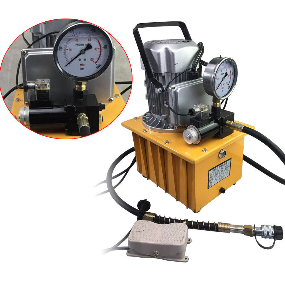 Electric Driven Hydraulic Pump Pedal Single Acting Solenoid Valve 110V 10000psi